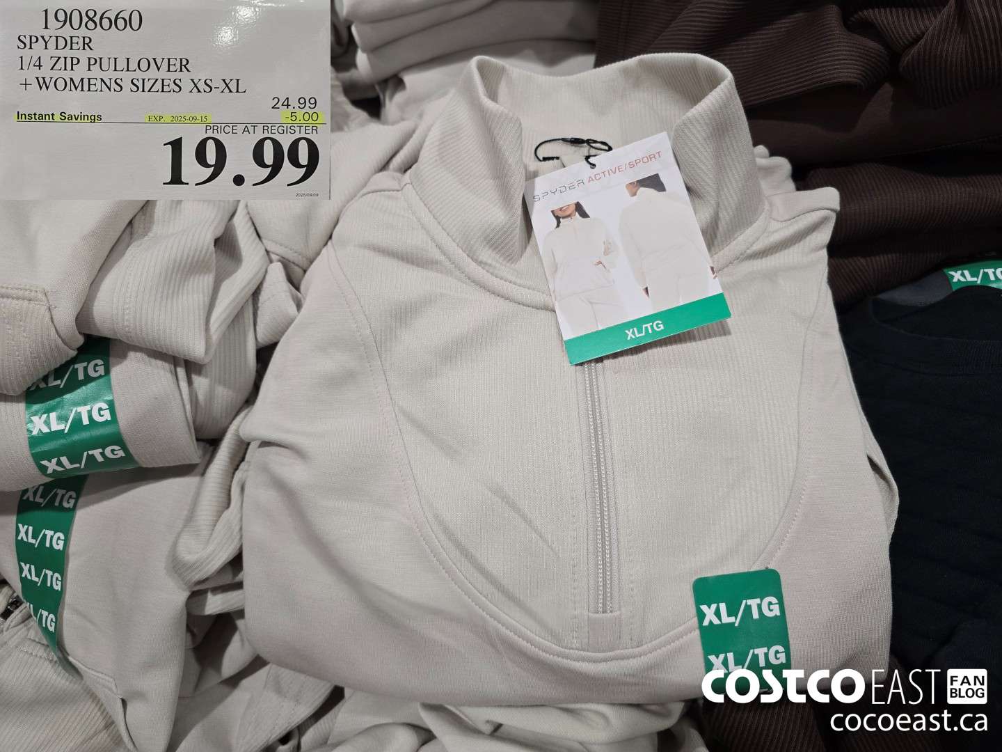 1908660 SPYDER 1/4 ZIP PULLOVER +WOMENS SIZES XS-XL ($5.00 INSTANT SAVINGS EXPIRES ON 2025-09-15) $19.99