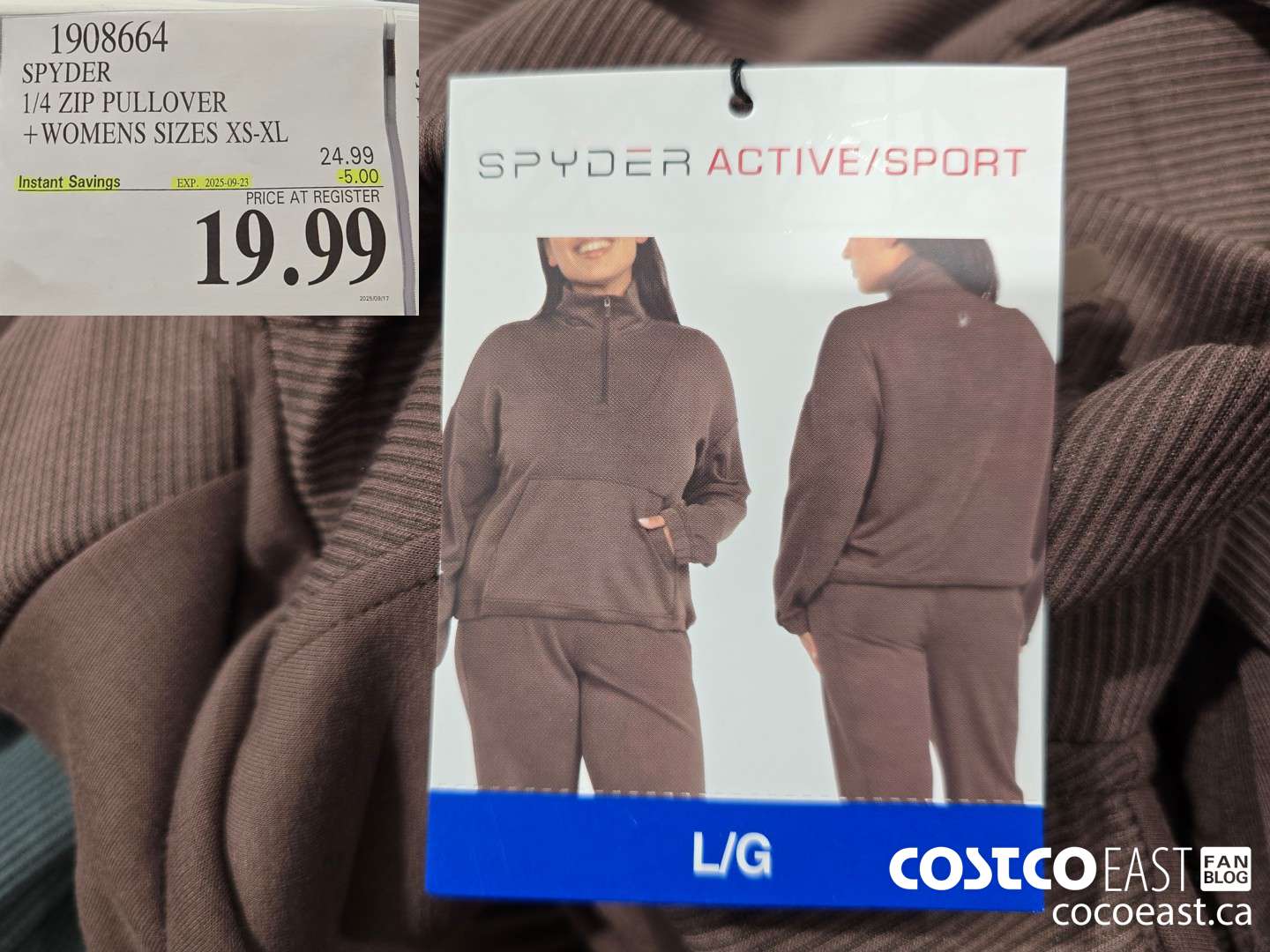 1908664 SPYDER 1/4 ZIP PULLOVER +WOMENS SIZES XS-XL ($5.00 INSTANT SAVINGS EXPIRES ON 2025-09-23) $19.99