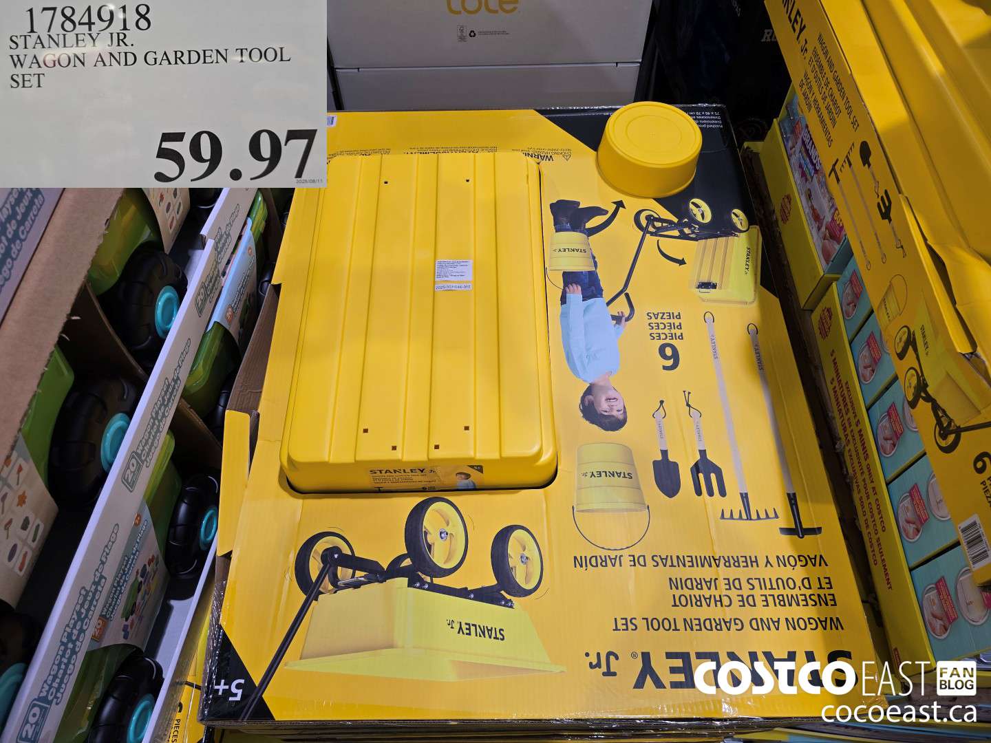 1784918 STANLEY JR. WAGON AND GARDEN TOOL SET $59.97