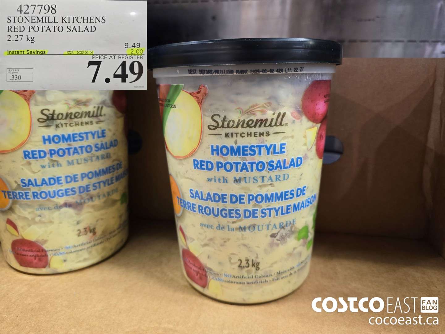 427798 STONEMILL KITCHENS RED POTATO SALAD 2.27 KG 2025-089-06 ($2.00 INSTANT SAVINGS) $7.49