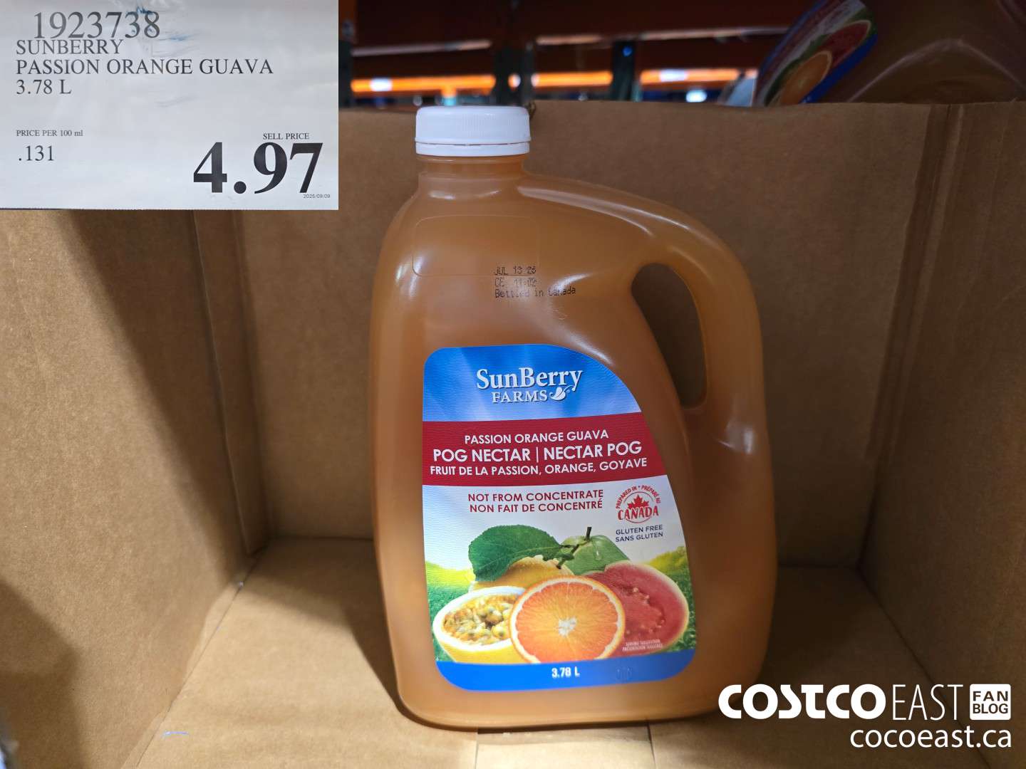 1923738 SUNBERRY PASSION ORANGE GUAVA 3.78 L $4.97