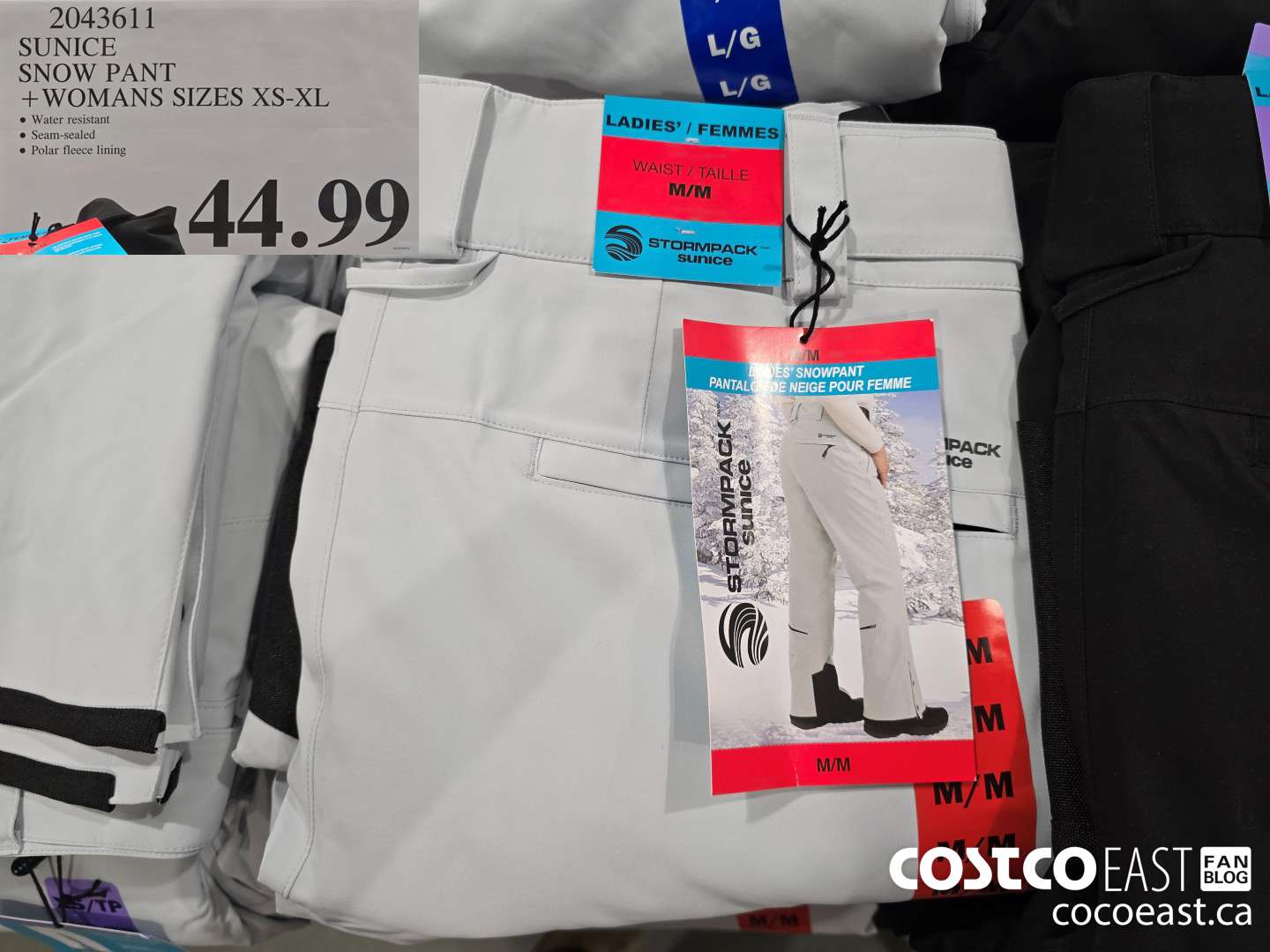 2043611 SUNICE SNOW PANT +LADIES SIZES XS-XL $44.99