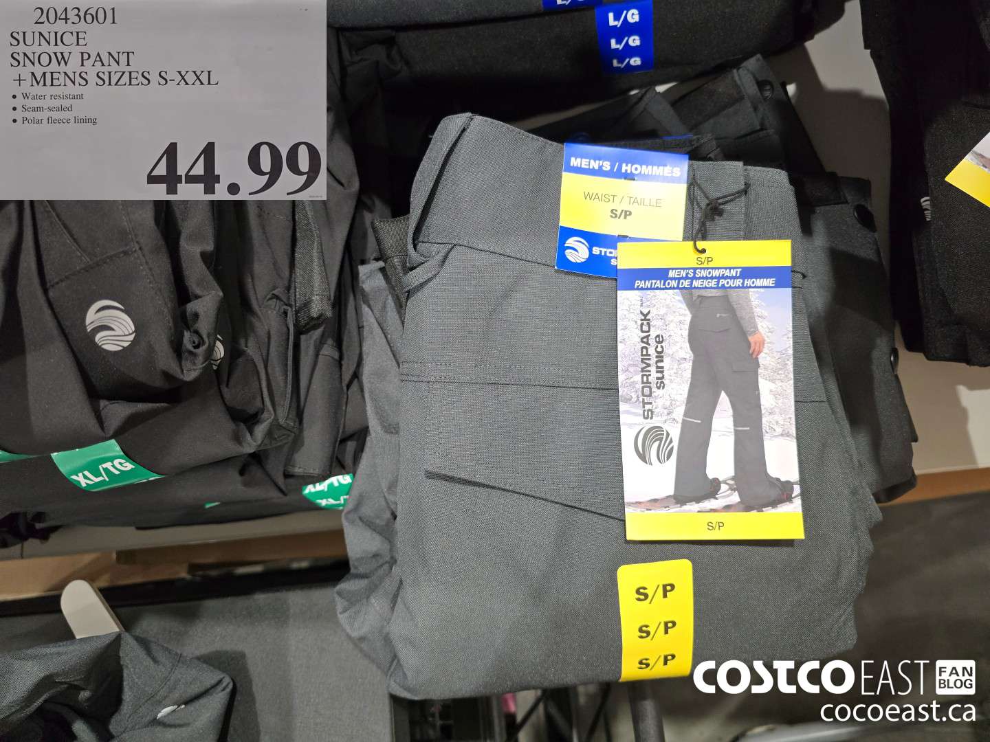 2043601 SUNICE SNOW PANT MENS SIZES S-XXL $44.99