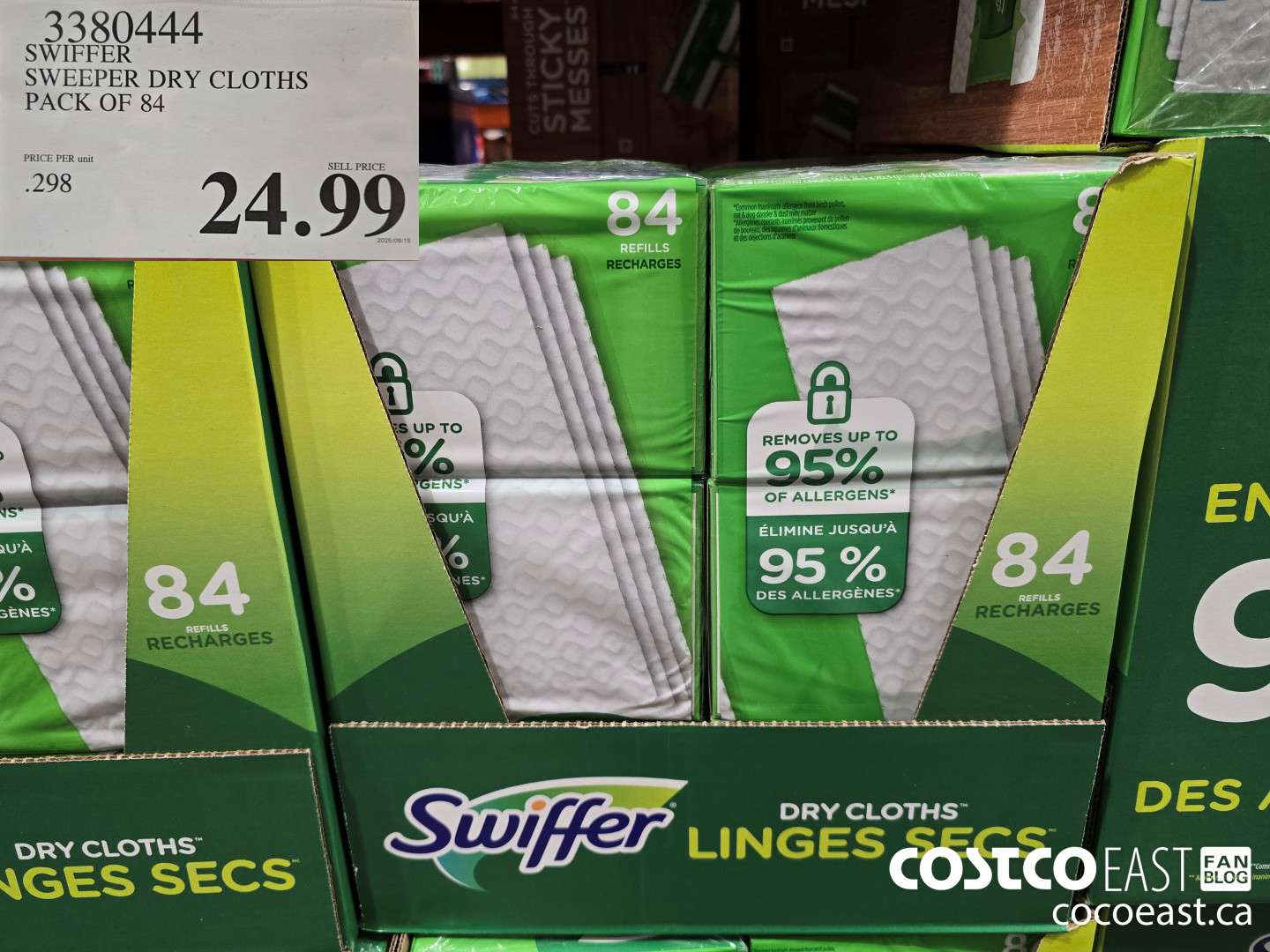 3380444 SWIFFER SWEEPER DRY CLOTHS PACK OF 84 $24.99
