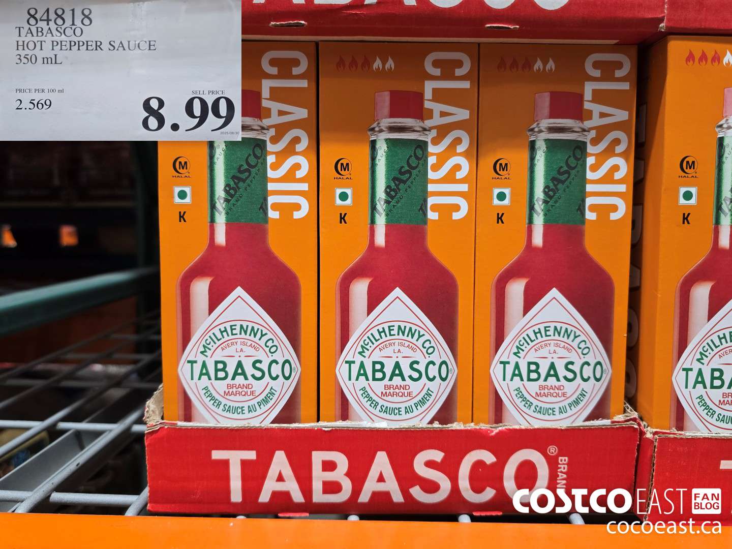 84818 TABASCO HOT PEPPER SAUCE 350 ML $8.99