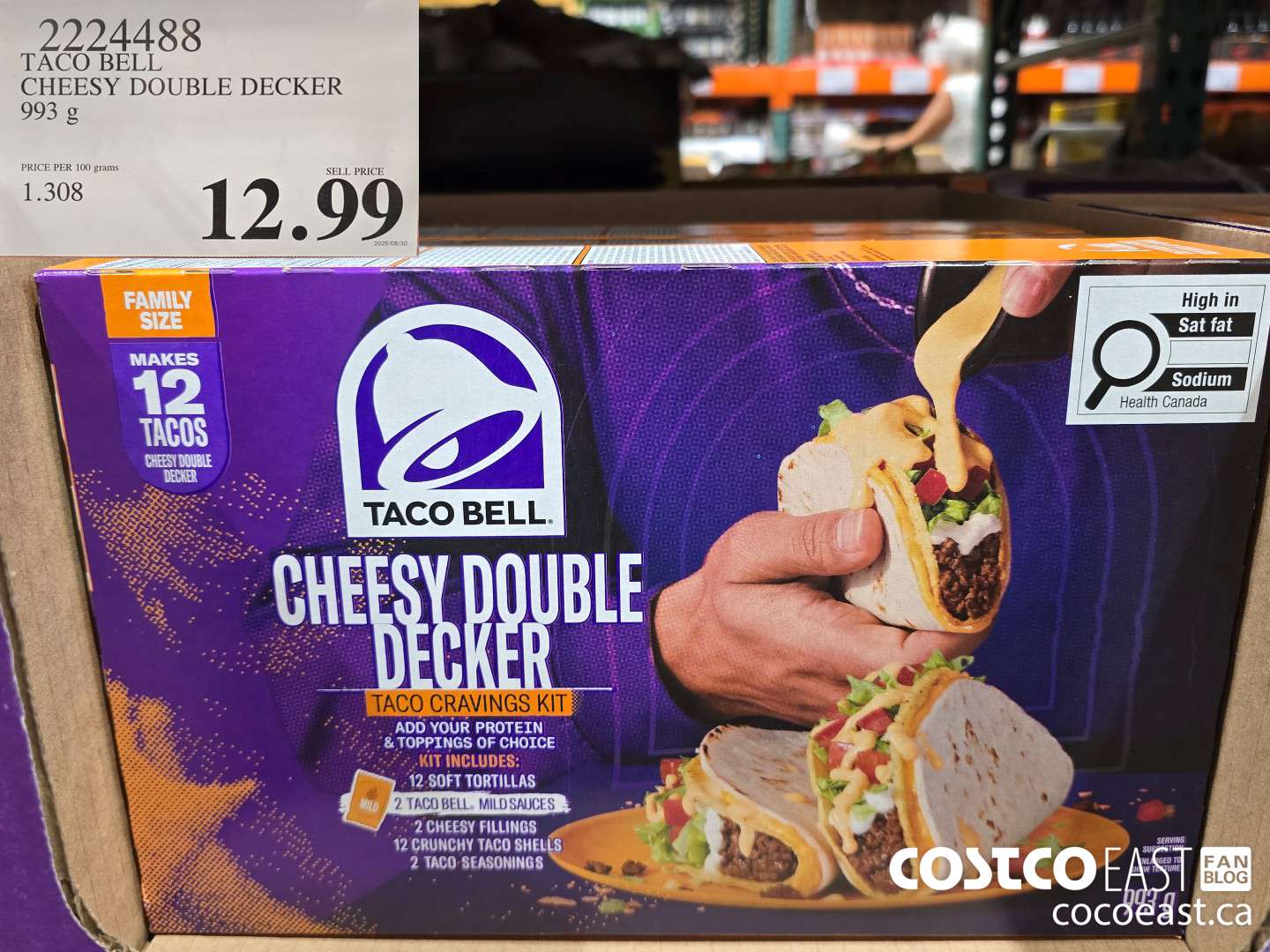 2224488 TACO BELL CHEESY DOUBLE DECKER 993 G $12.99