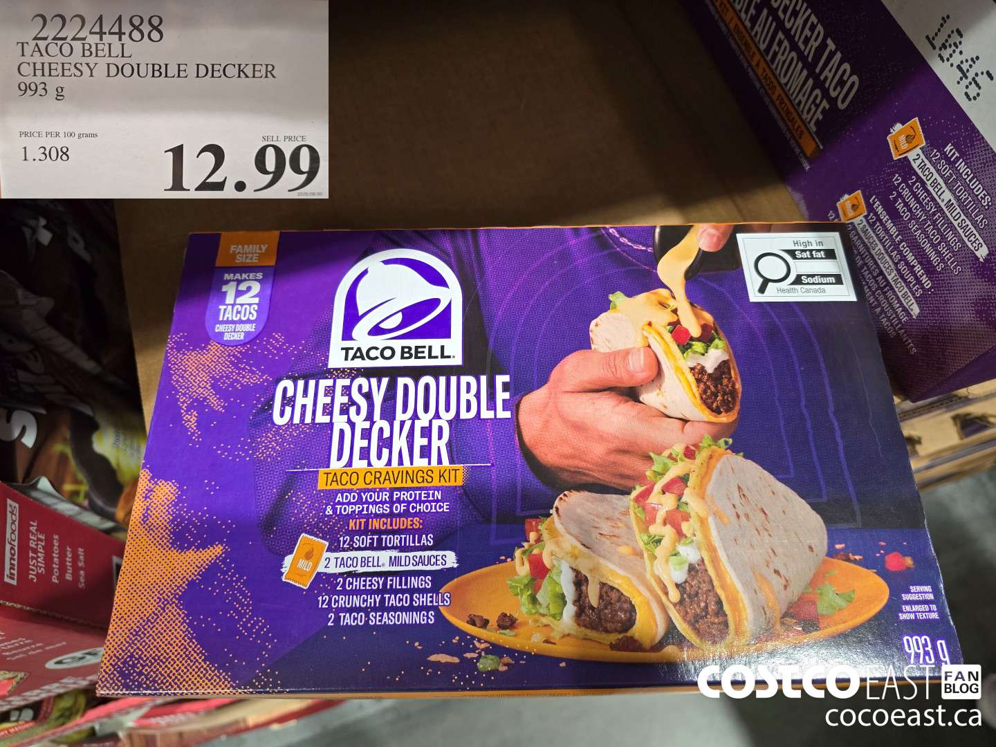 2224488 TACO BELL CHEESY DOUBLE DECKER 993 G $12.99