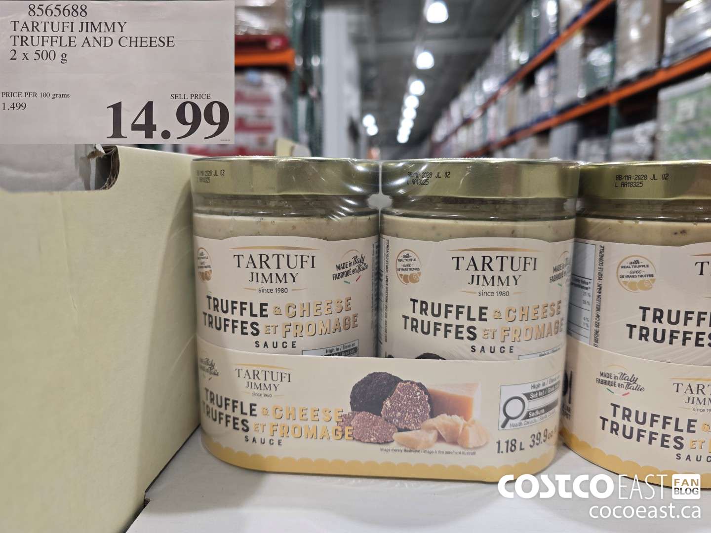 8565688 TARTUFI JIMMY TRUFFLE AND CHEESE 2x 500 G $14.99