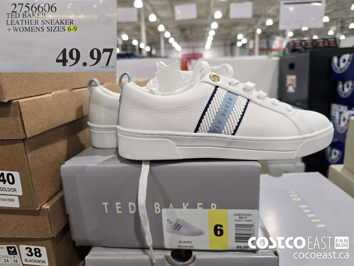 2756606 TED BAKER LEATHER SNEAKER +WOMENS SIZES 6-9 $49.97