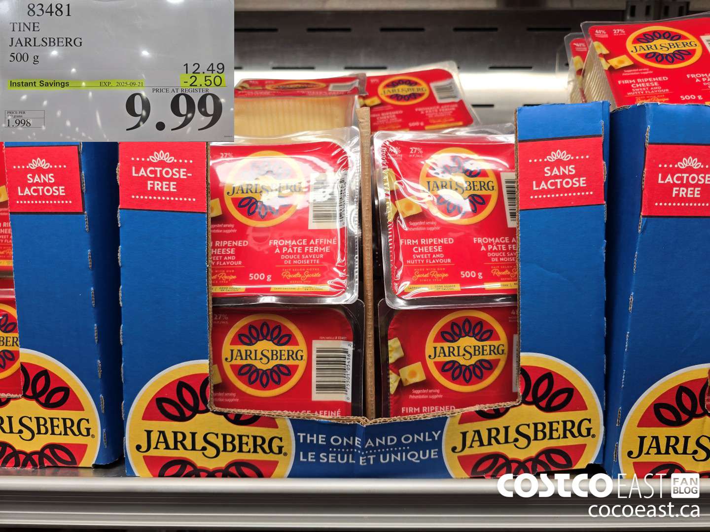 83481 TINE JARLSBERG 500G ($2.50 INSTANT SAVINGS EXPIRES ON 2025-09-21) $9.99