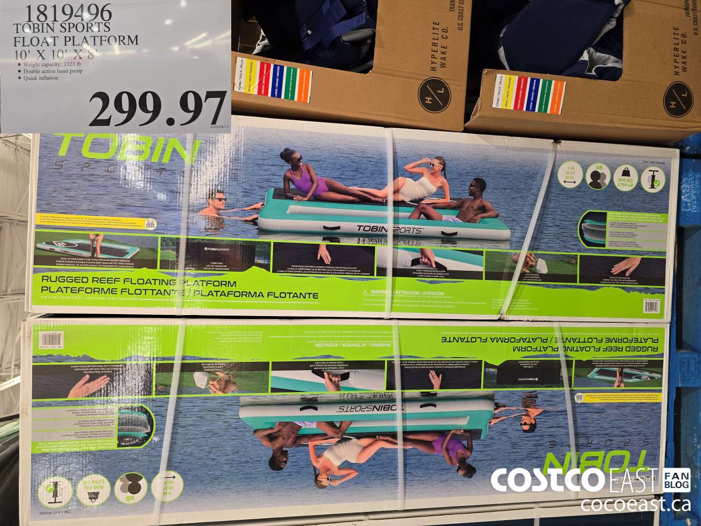 1819496 TOBIN SPORTS FLOAT PLATFORM 10' X 10' X 8' $299.97