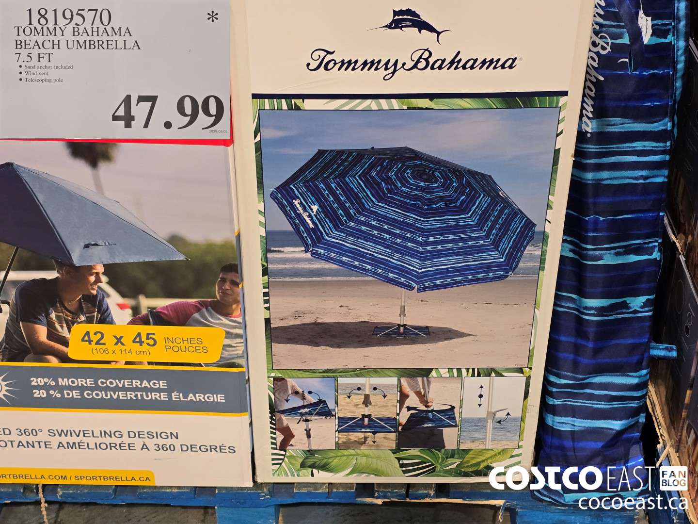 1819570 TOMMY BAHAMA BEACH UMBRELLA 7.5 FT $47.99