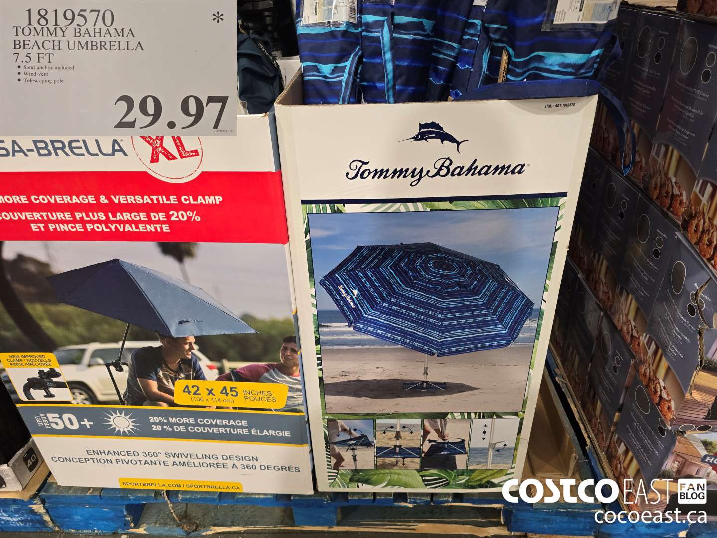 1819570 TOMMY BAHAMA BEACH UMBRELLA 7.5 FT $29.97