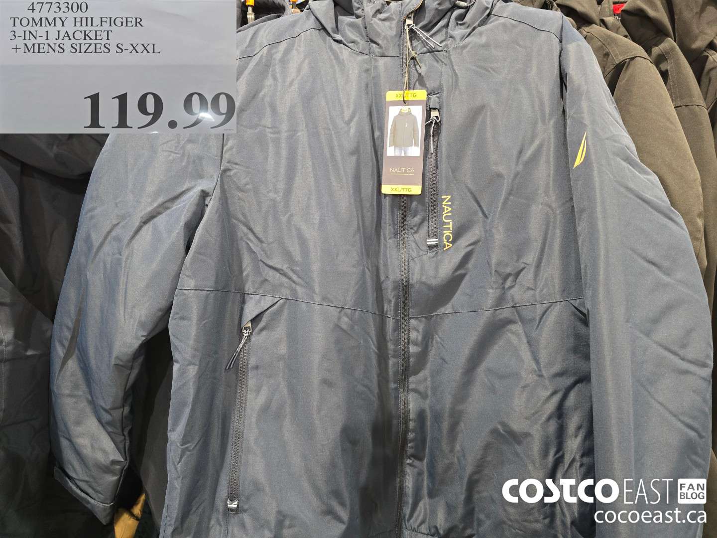 4773300 TOMMY HILFIGER 3-IN-1 JACKET +MENS SIZES S-XXL $119.99