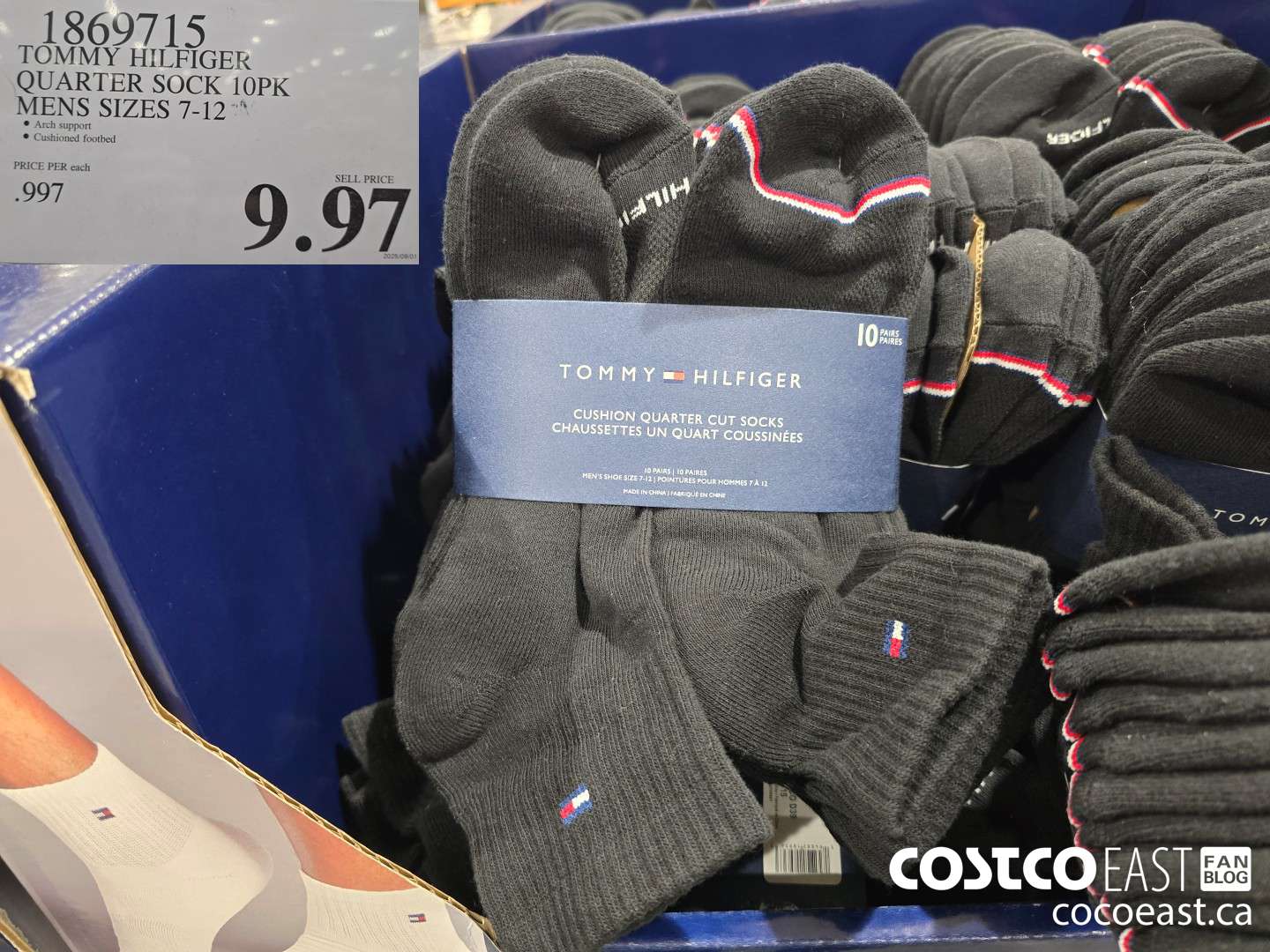 1869715 TOMMY HILFIGER QUARTER SOCK 10PK MENS SIZES 7-12