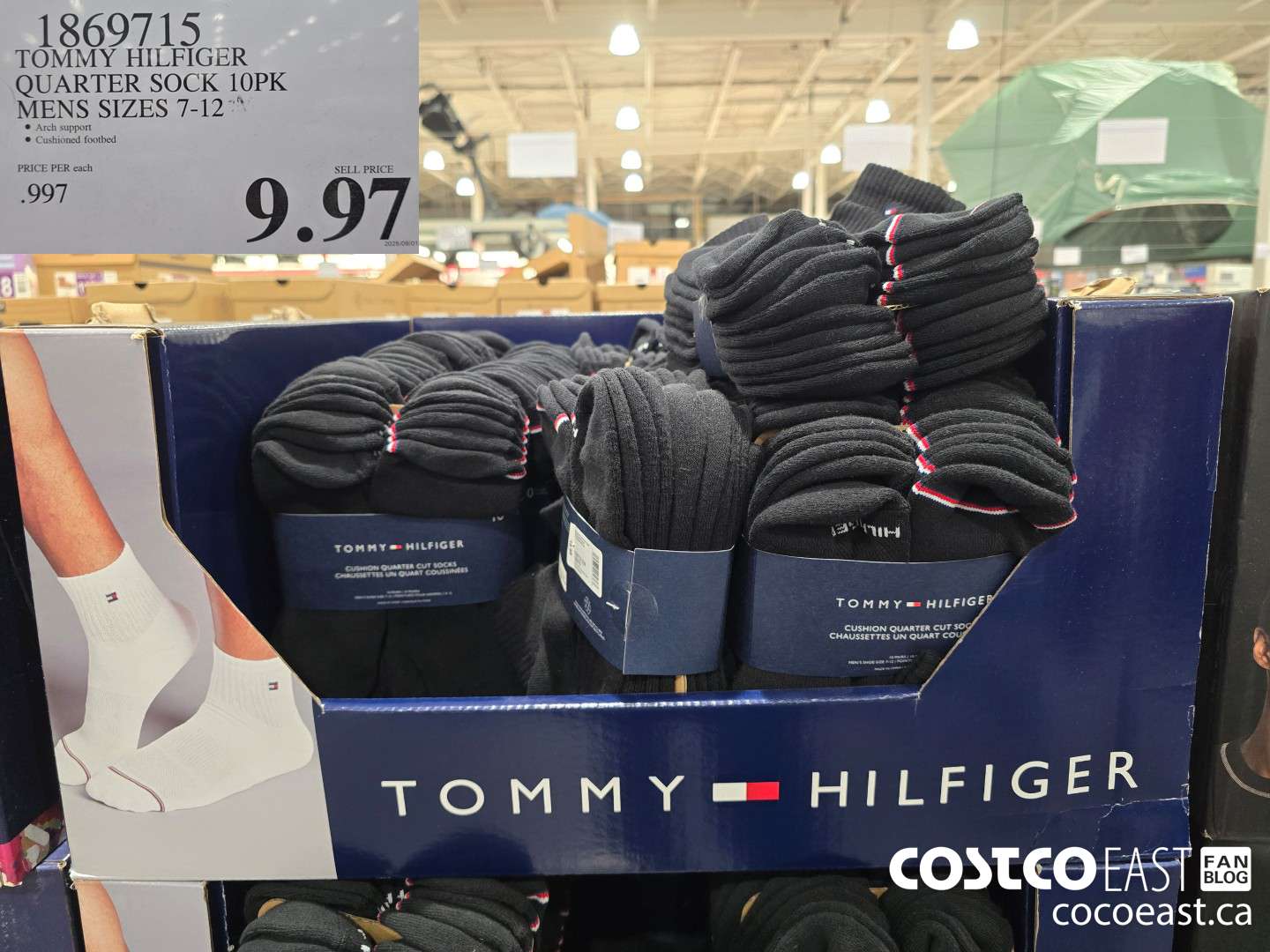 1869715 TOMMY HILFIGER QUARTER SOCK 10PK MENS SIZES 7-12 $9.97