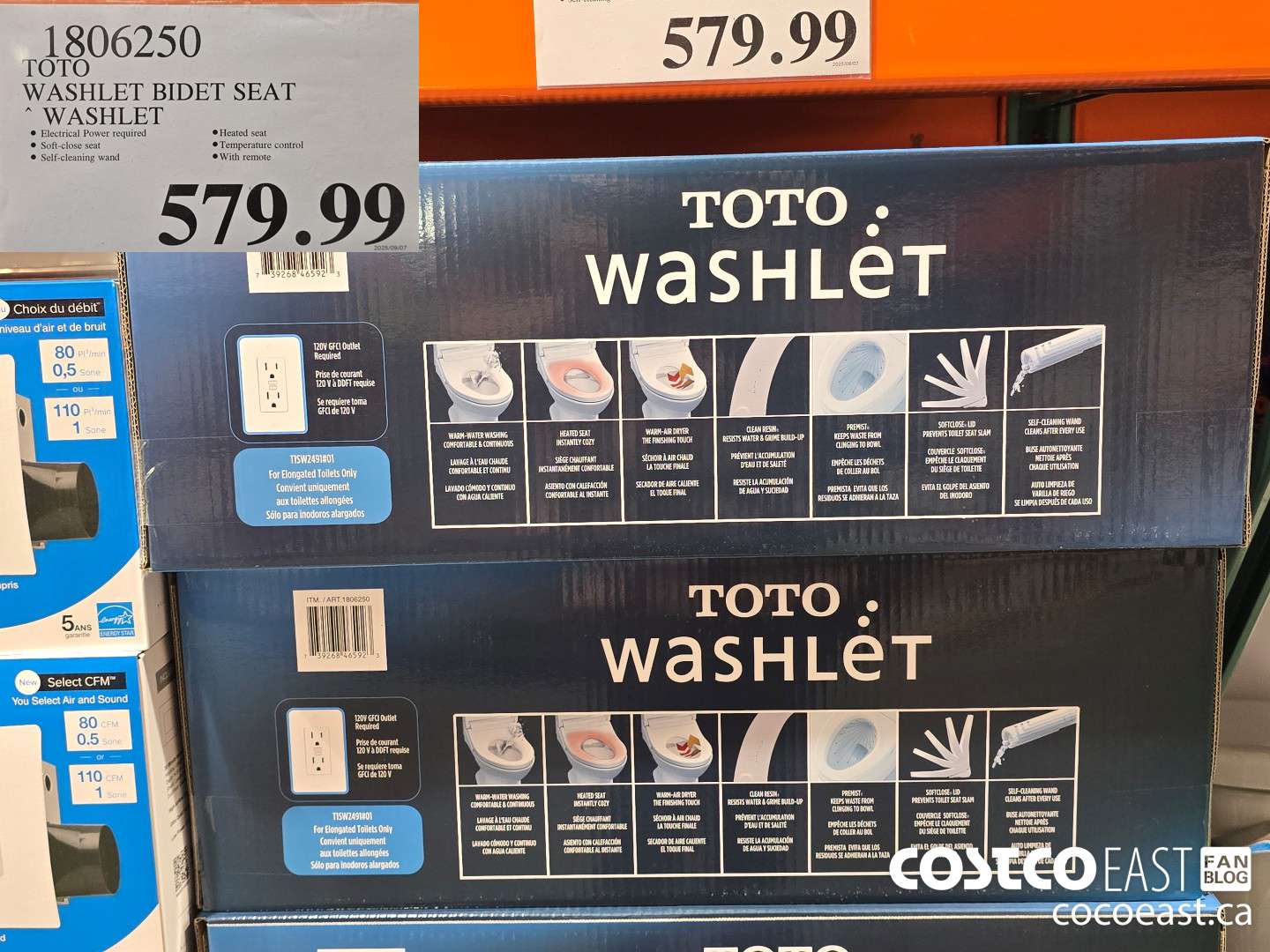 1806250 TOTO WASHLET BIDET SEAT WASHLET $579.99