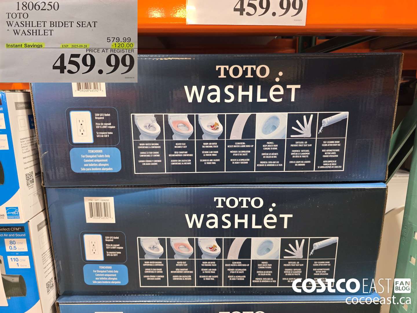 1806250 TOTO WASHLET BIDET SEAT WASHLET ($120.00 INSTANT SAVINGS EXPIRES ON 2025-09-28) $459.99