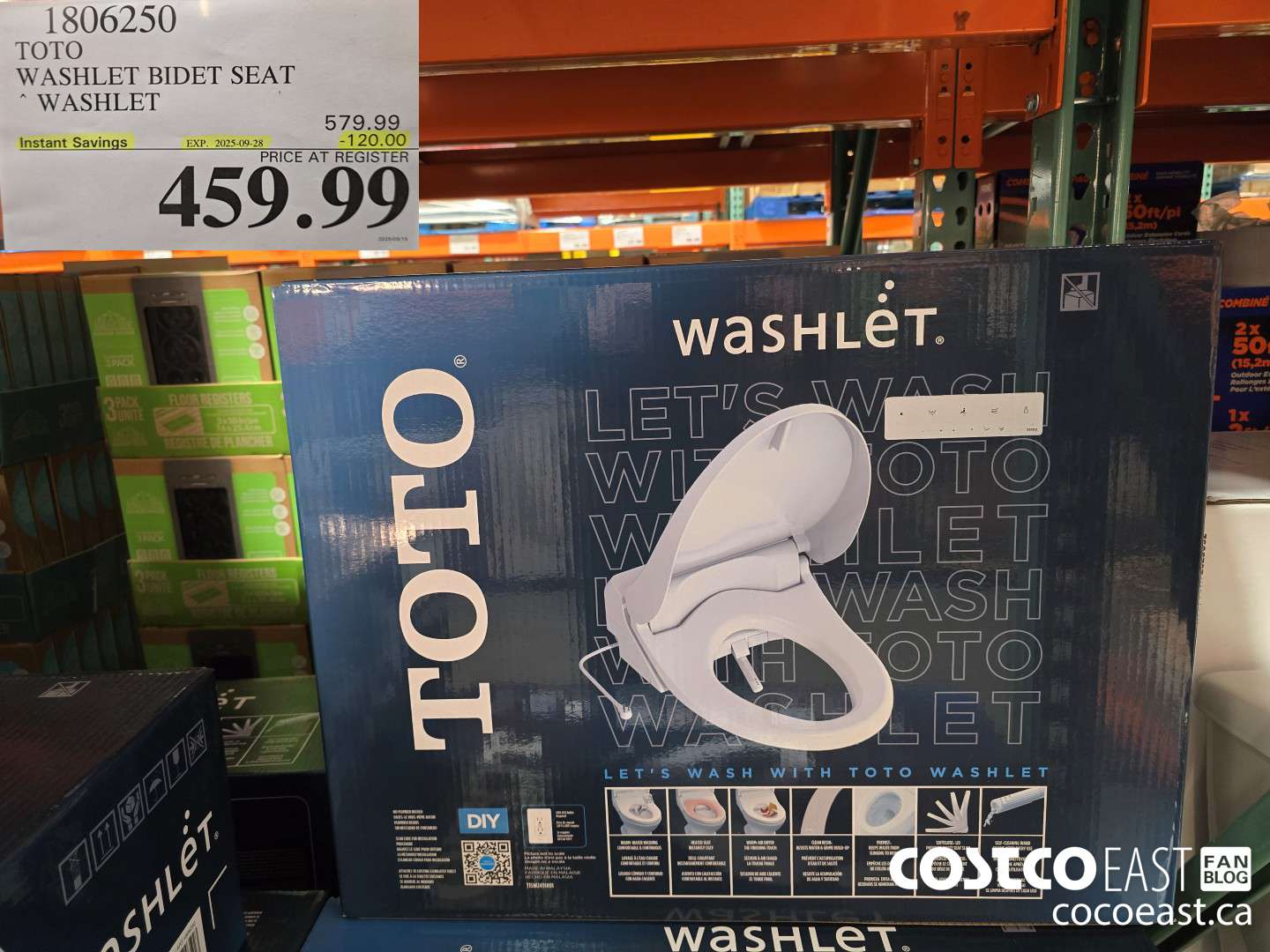 1806250 TOTO WASHLET BIDET SEAT WASHLET ($120.00 INSTANT SAVINGS EXPIRES ON 2025-09-28) $459.99