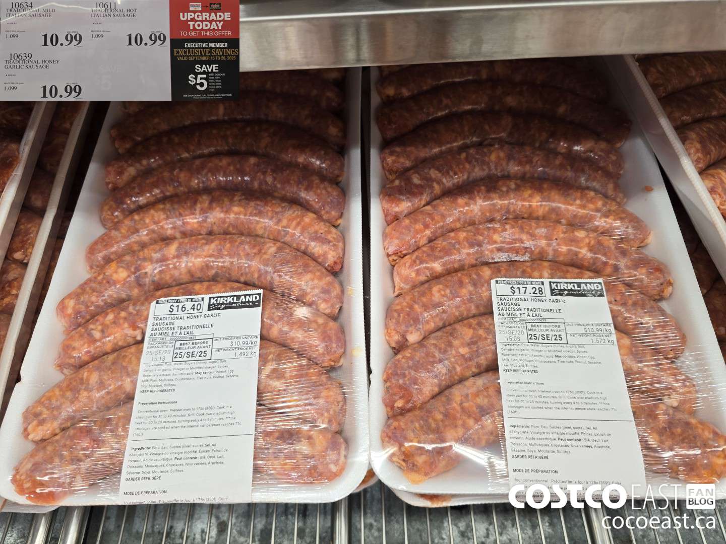 10634 TRADITIONAL ITALIAN SAUSAGE ***DISCOUNT PER KG*** ($5.00 INSTANT SAVINGS)