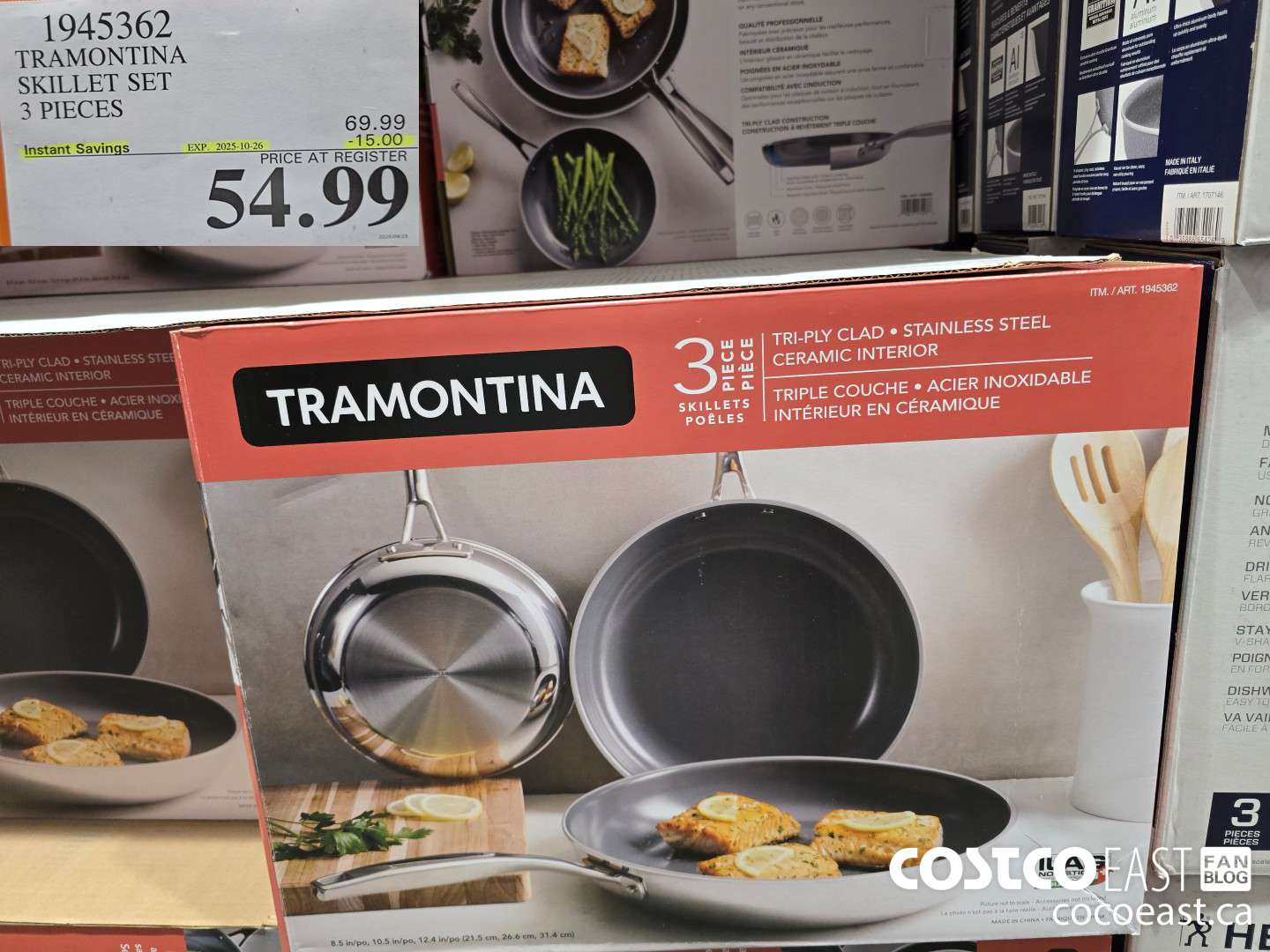 1945362 TRAMONTINA SKILLET SET 3 PIECES ($15.00 INSTANT SAVINGS EXPIRES ON 2025-10-26) $54.99