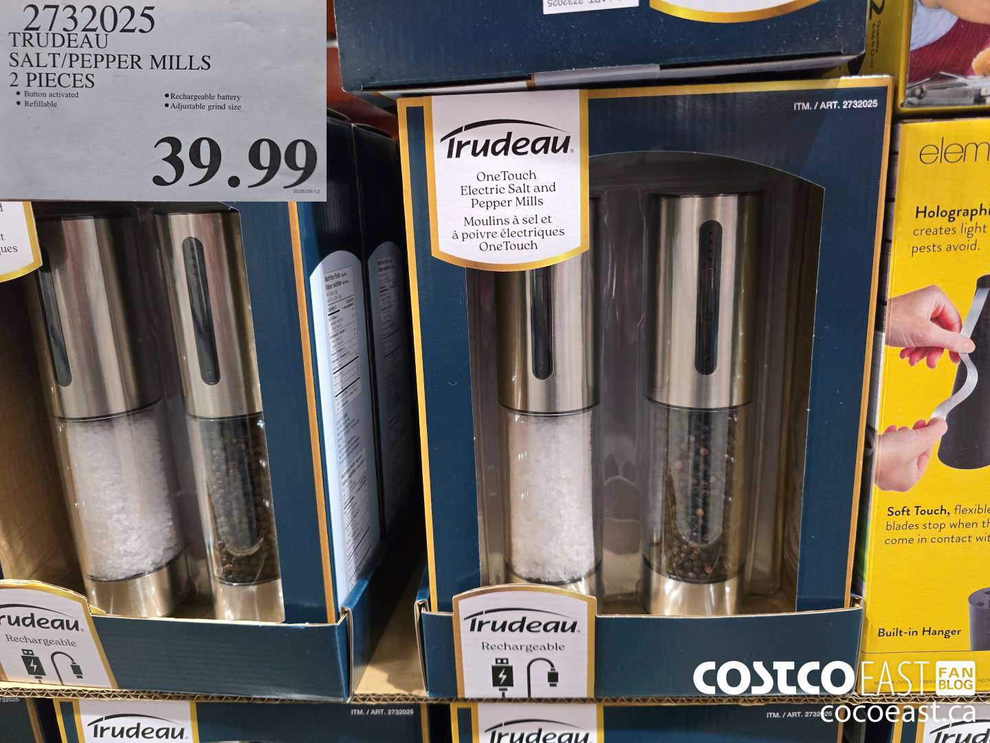 2732025 TRUDEAU SALT/PEPPER MILLS 2 PIECES $39.99