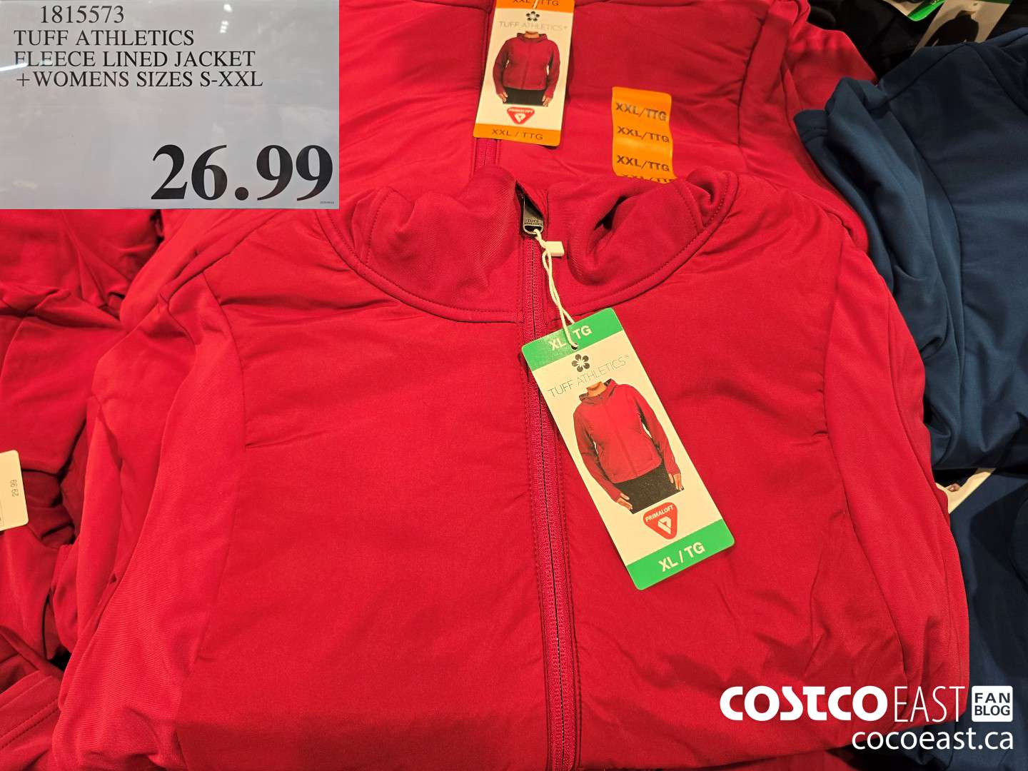 1815573 TUFF ATHETICS FLEECE LINED JACKET +WOMENS SIZES S-XXL $26.99