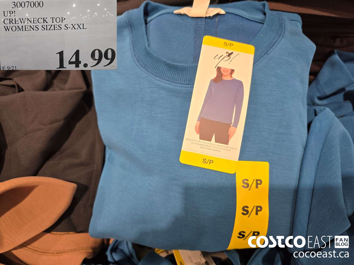 3007000 UP! LONG SLEEVE TOP LADIES SIZES S-XXL $14.99