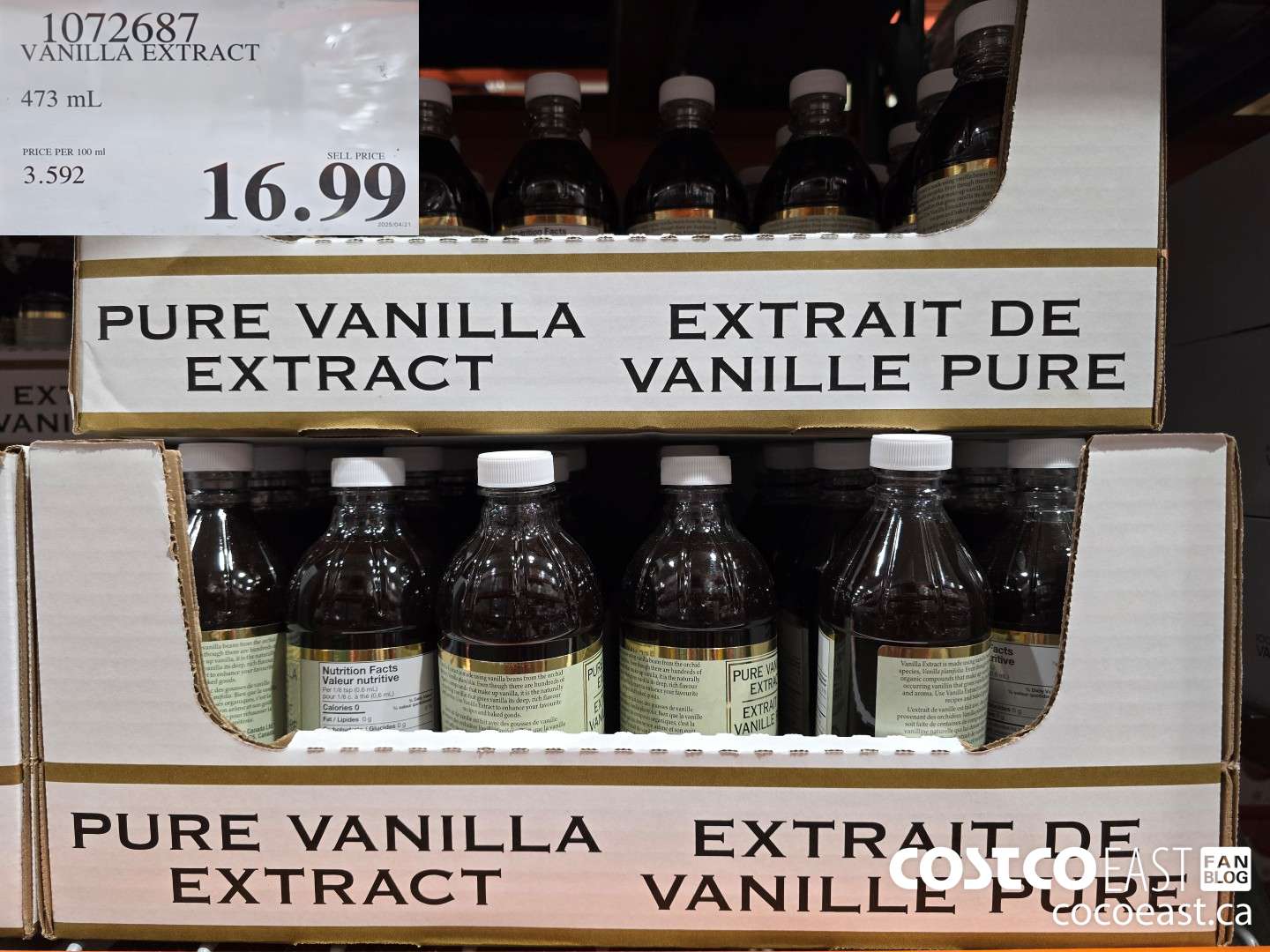 1072687 VANILLA EXTRACT 473 ML $16.99