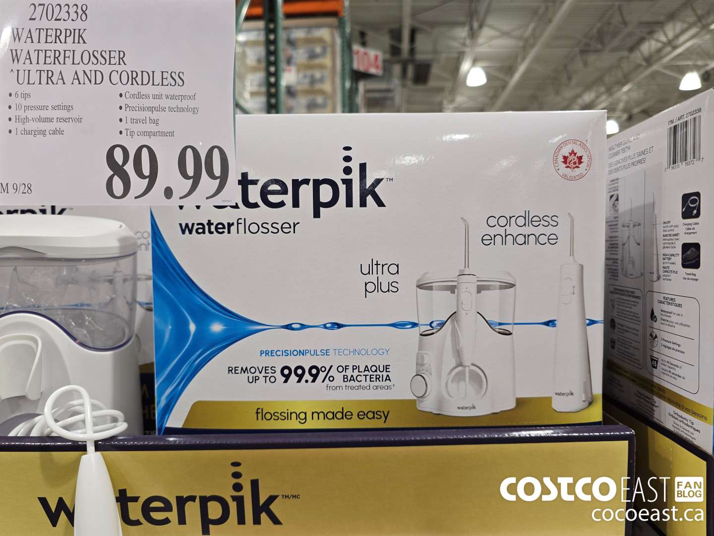 2702338 WATERPIK WATERFLOSSER ‘ULTRA AND CORDLESS $89.99