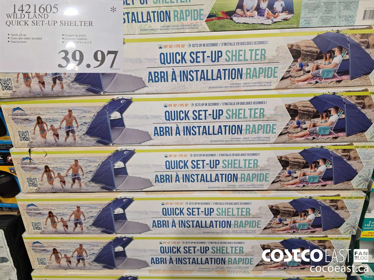 1421605 WILD LAND QUICK SET-UP SHELTER $39.97