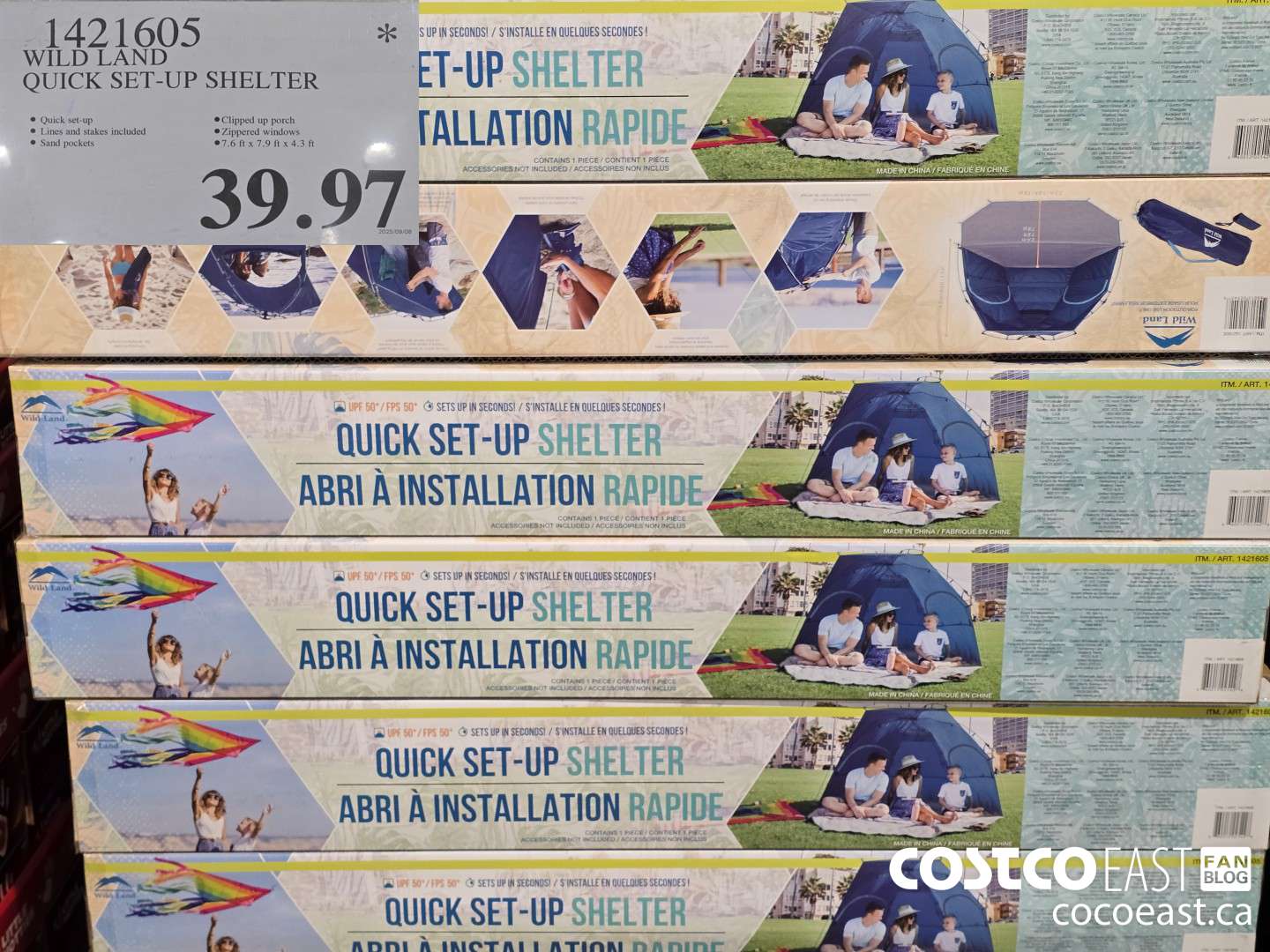 1421605 WILD LAND QUICK SET-UP SHELTER $39.97