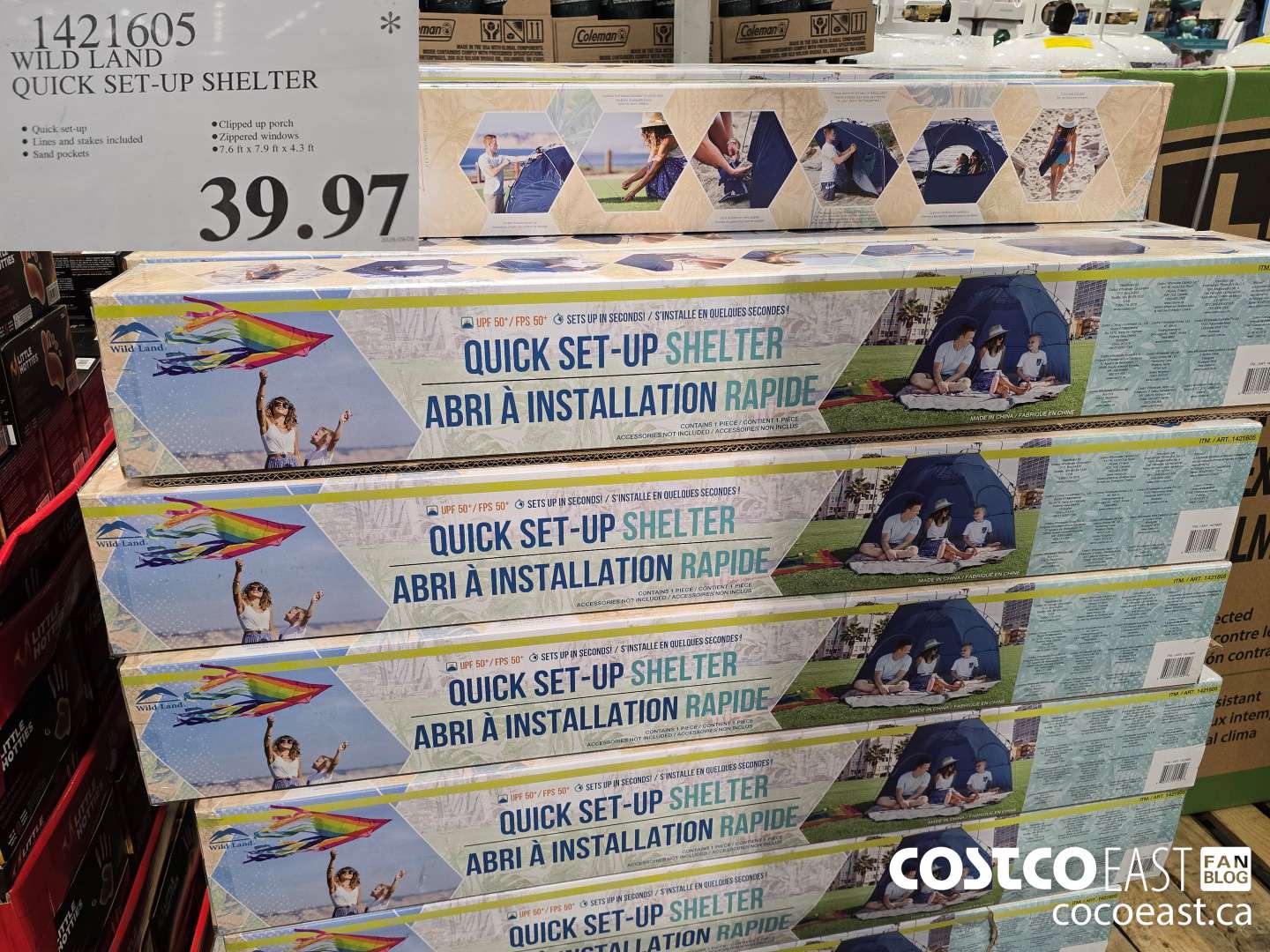 1421605 WILD LAND QUICK SET-UP SHELTER $39.97