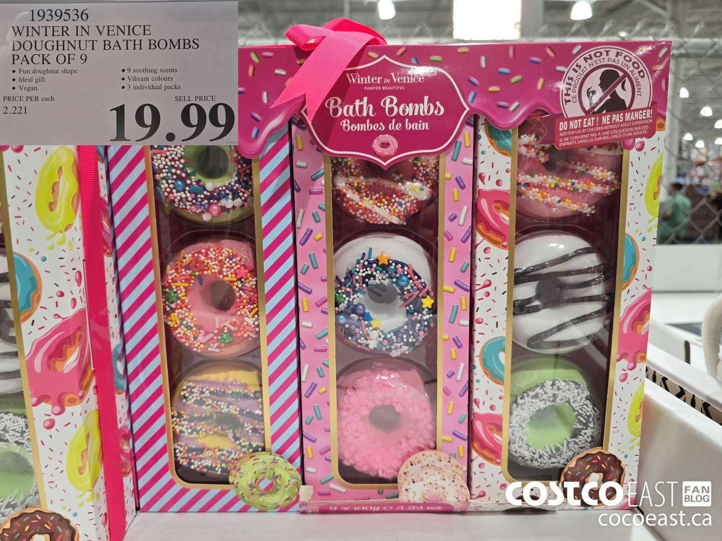 1939536 WINTER IN VENICE DOUGHNUT BATH BOMBS PACK OF 9 $19.99