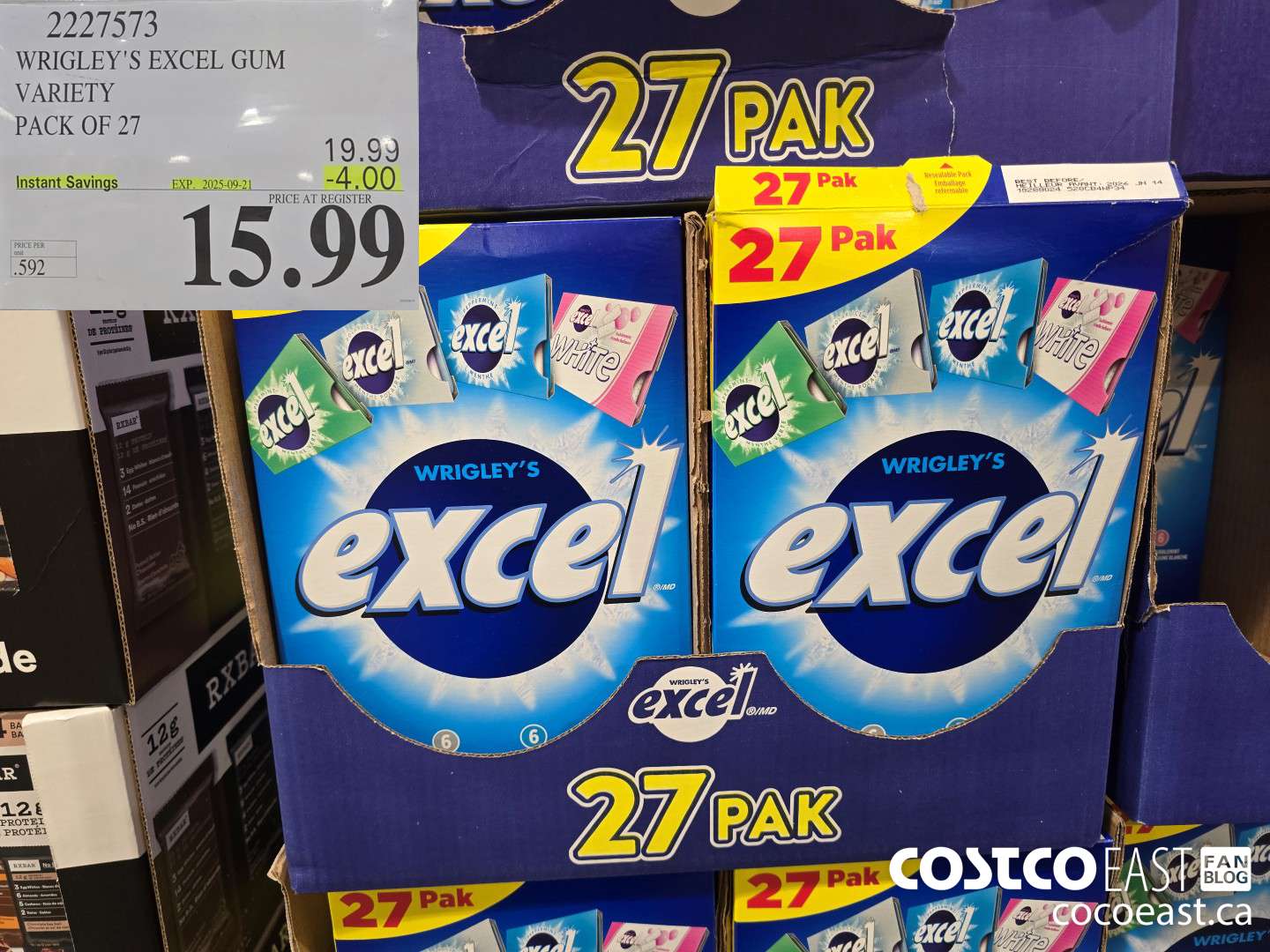 2227573 WRIGLEY'S VARIETY PACK 27 PACK ($4.00 INSTANT SAVINGS EXPIRES ON 2025-09-21) $15.99