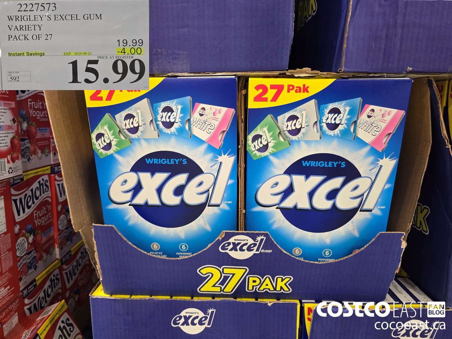 2227573 WRIGLEY'S VARIETY PACK 27 PACK ($4.00 INSTANT SAVINGS EXPIRES ON 2025-09-21) $15.99