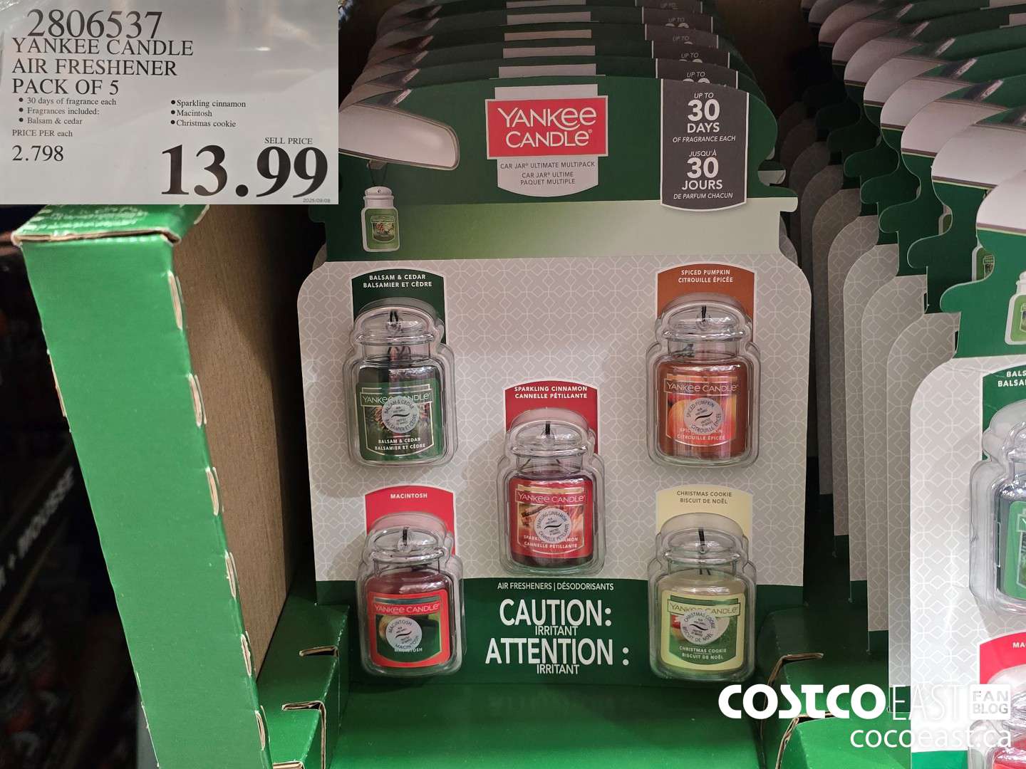 2806537 YANKEE CANDLE AIR FRESHENER PACK OF 5 $13.99