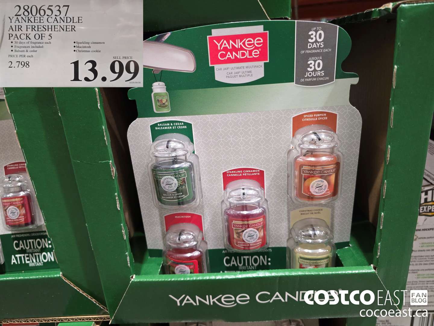 2806537 YANKEE CANDLE AIR FRESHENER PACK OF 5 $13.99