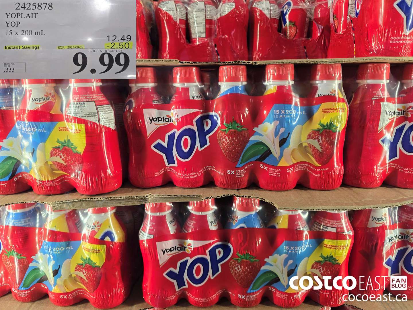 2425878 YOPLAIT YOP 15 x 200 ml ($2.50 INSTANT SAVINGS EXPIRES ON 2025-09-28) $9.99
