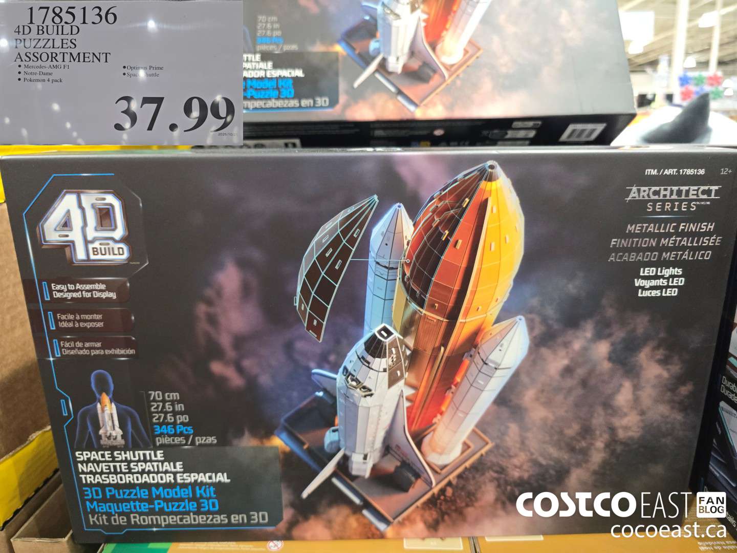 1785136 4D BUILD PUZZLES ASSORTMENT $37.99