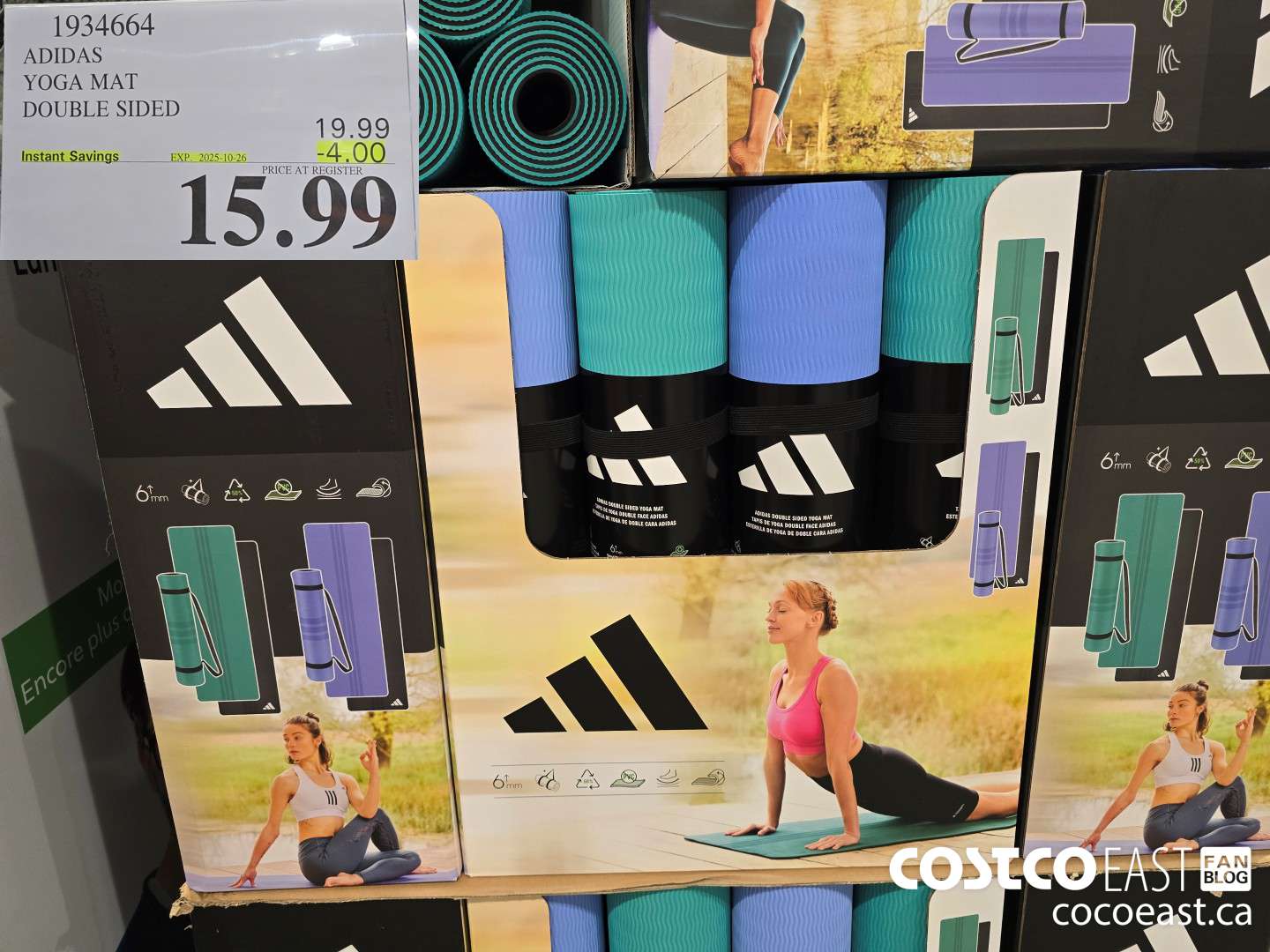 1934664 ADIDAS YOGA MAT DOUBLE SIDED ($4.00 INSTANT SAVINGS EXPIRES ON 2025-10-26) $15.99
