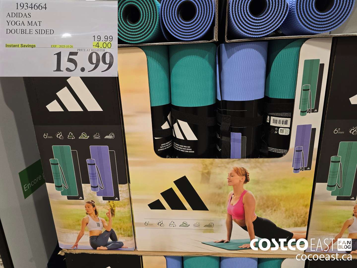 1934664 ADIDAS YOGA MAT DOUBLE SIDED ($4.00 INSTANT SAVINGS EXPIRES ON 2025-10-26) $15.99