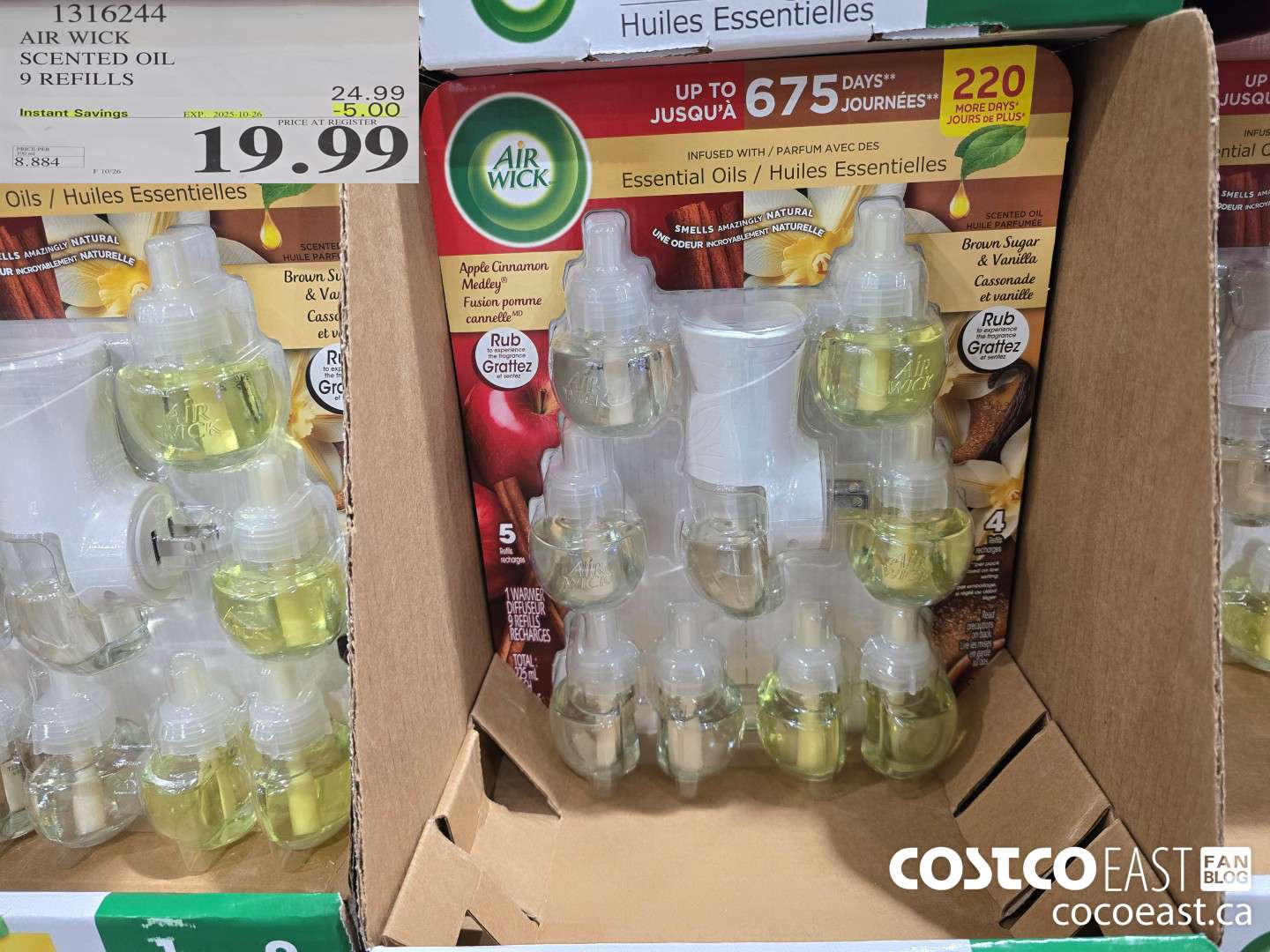 1316244 AIR WICK SCENTED OIL 9 REFILLS ($5.00 INSTANT SAVINGS EXPIRES ON 2025-10-26) $19.99