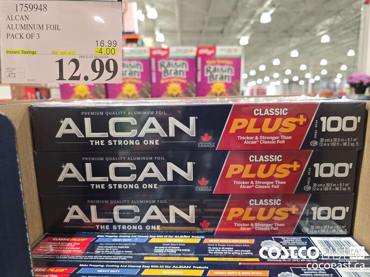 1759948 ALCAN ALUMINUM FOIL PACK OF 3 ($4.00 INSTANT SAVINGS EXPIRES ON 2025-10-12) $12.99