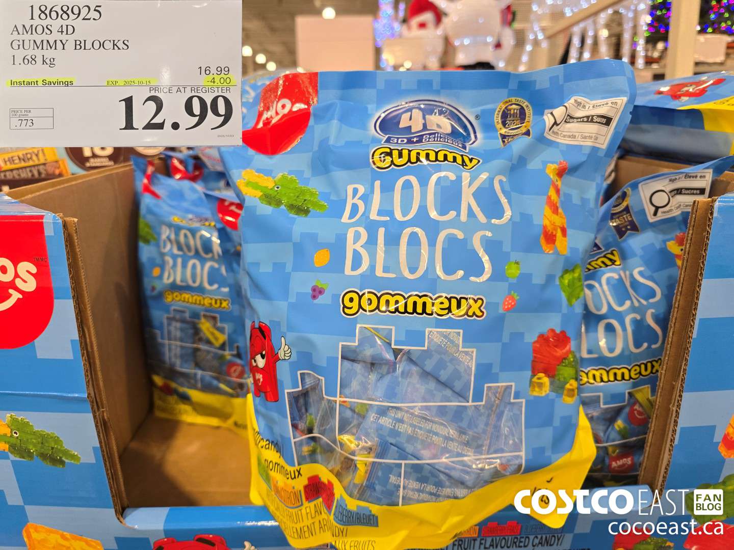 1868925 AMOS 4D GUMMY BLOCKS 1.68 kg ($4.00 INSTANT SAVINGS EXPIRES ON 2025-10-15) $12.99