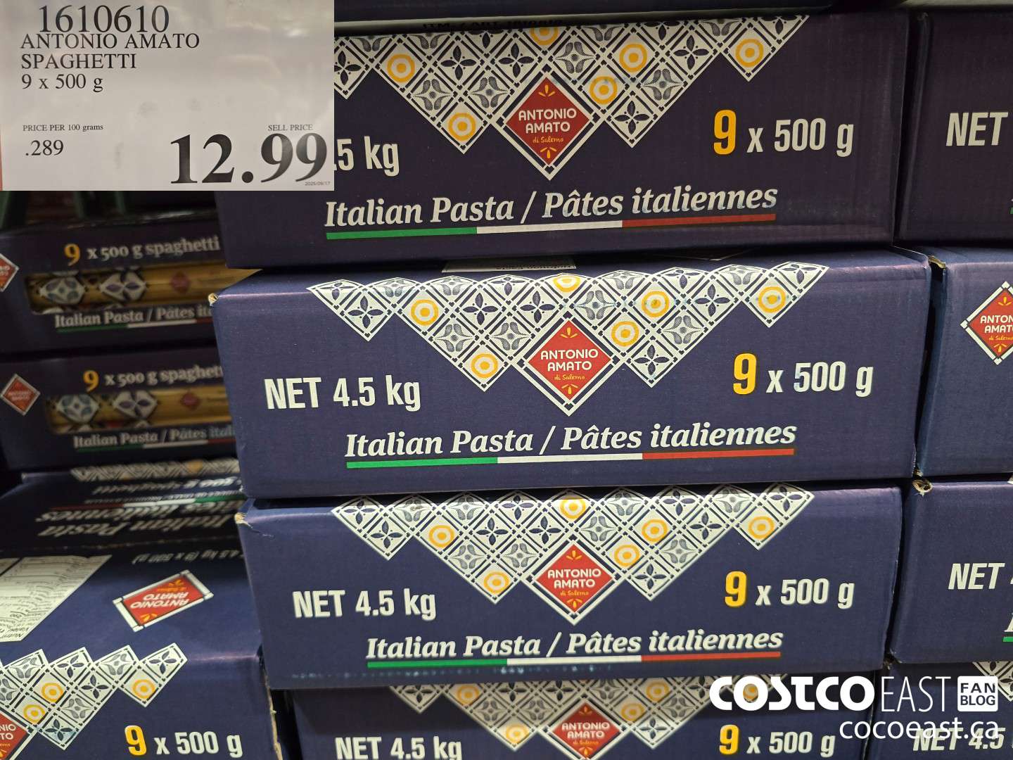 1610610 ANTONIO AMATO SPAGHETTI 9 x 500 g $12.99