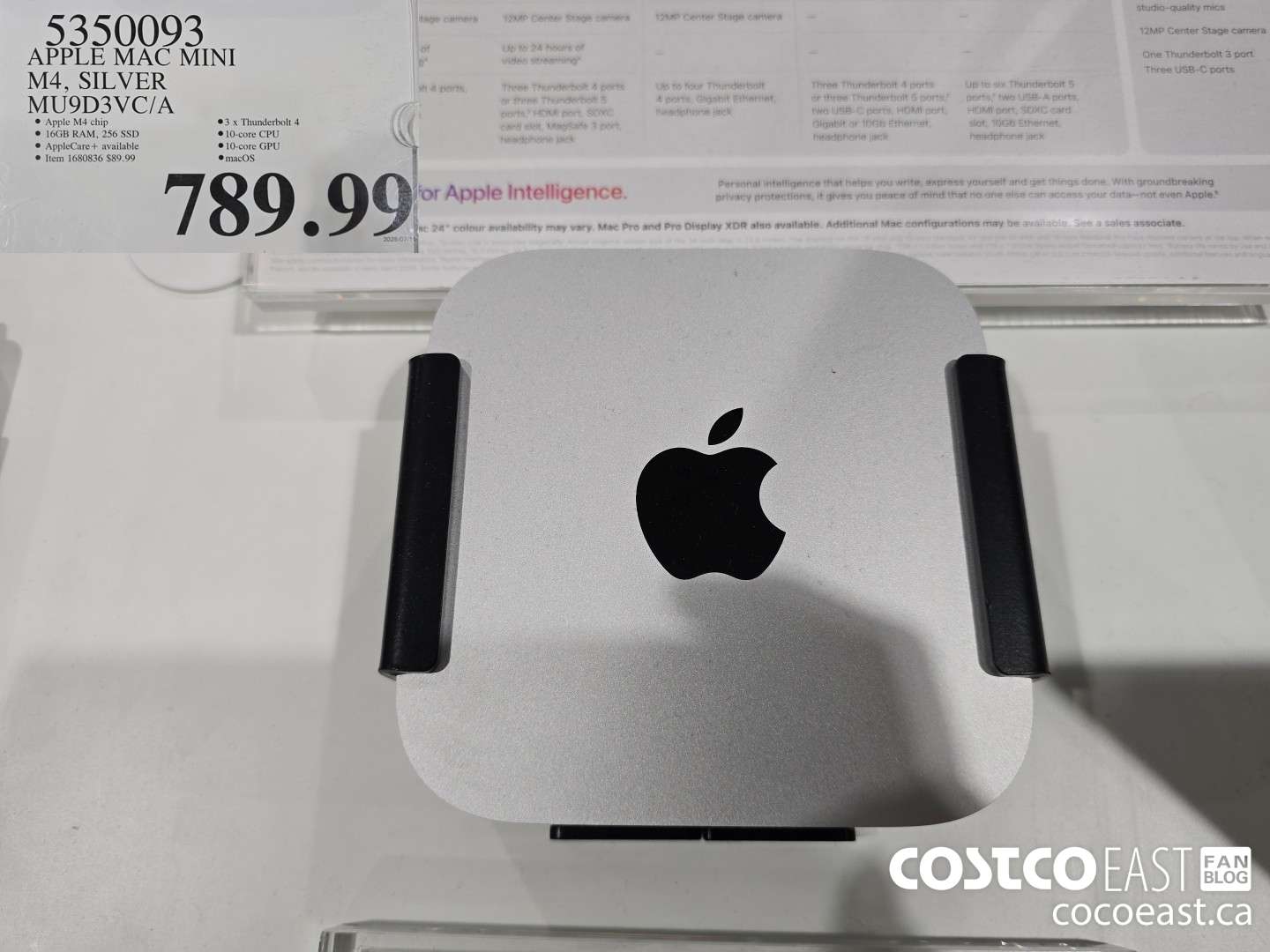 5350093 APPLE MAC MINI M4 MU9D3VC/A $789.99