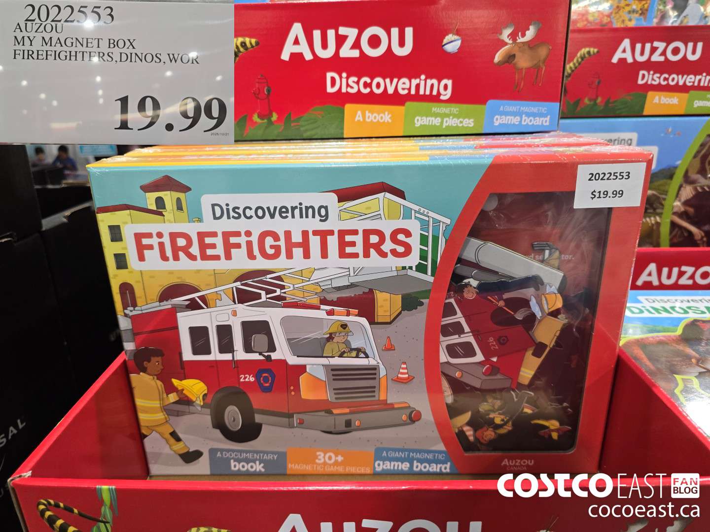 2022553 AUZOU MY MAGNET BOX FIREFIGHTERS, DINOS, WOR $19.99