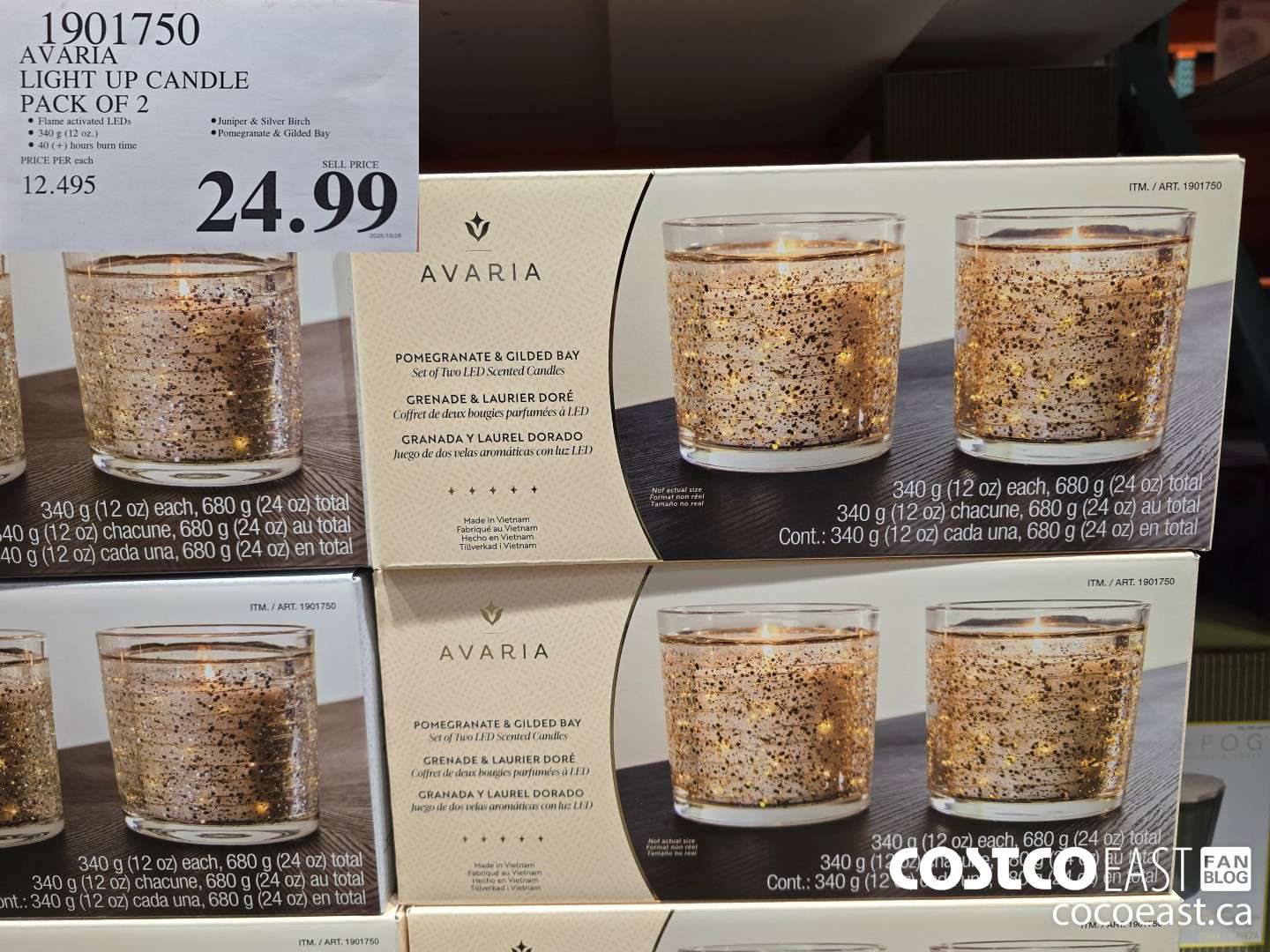 1901750 AVARIA LIGHT UP CANDLE PACK OF 2 $24.99