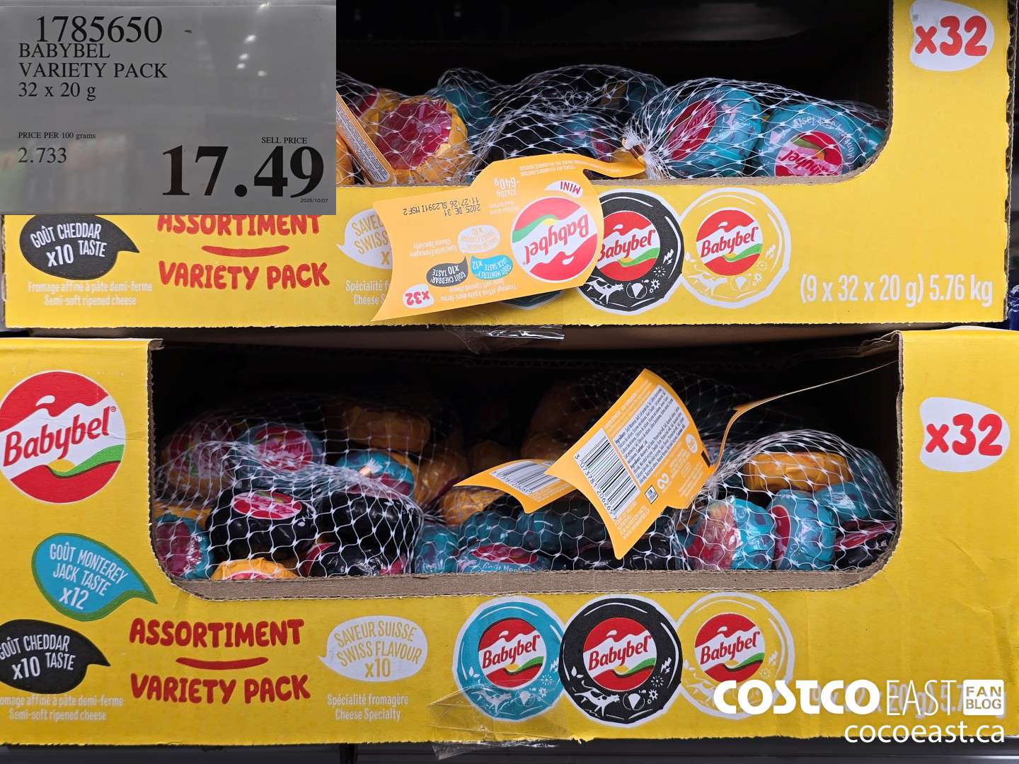 1785650 BABYBEL VARIETY PACK 32 x 20 G $17.49